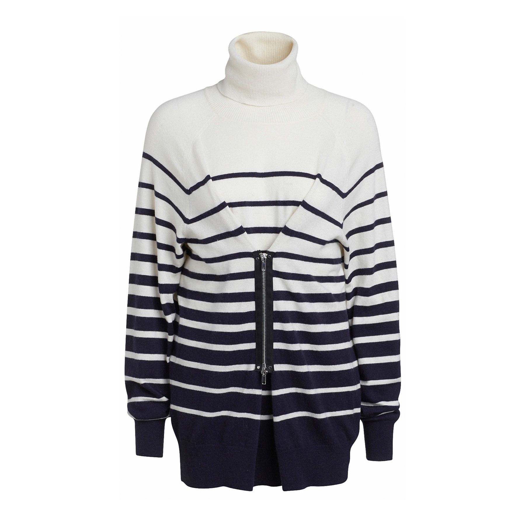 Jean Paul Gaultier Jean Paul Gaultier Sweater Striped Jumper Zip Lindex Blue Size M / US 6-8 / IT 42-44 - 1 Thumbnail