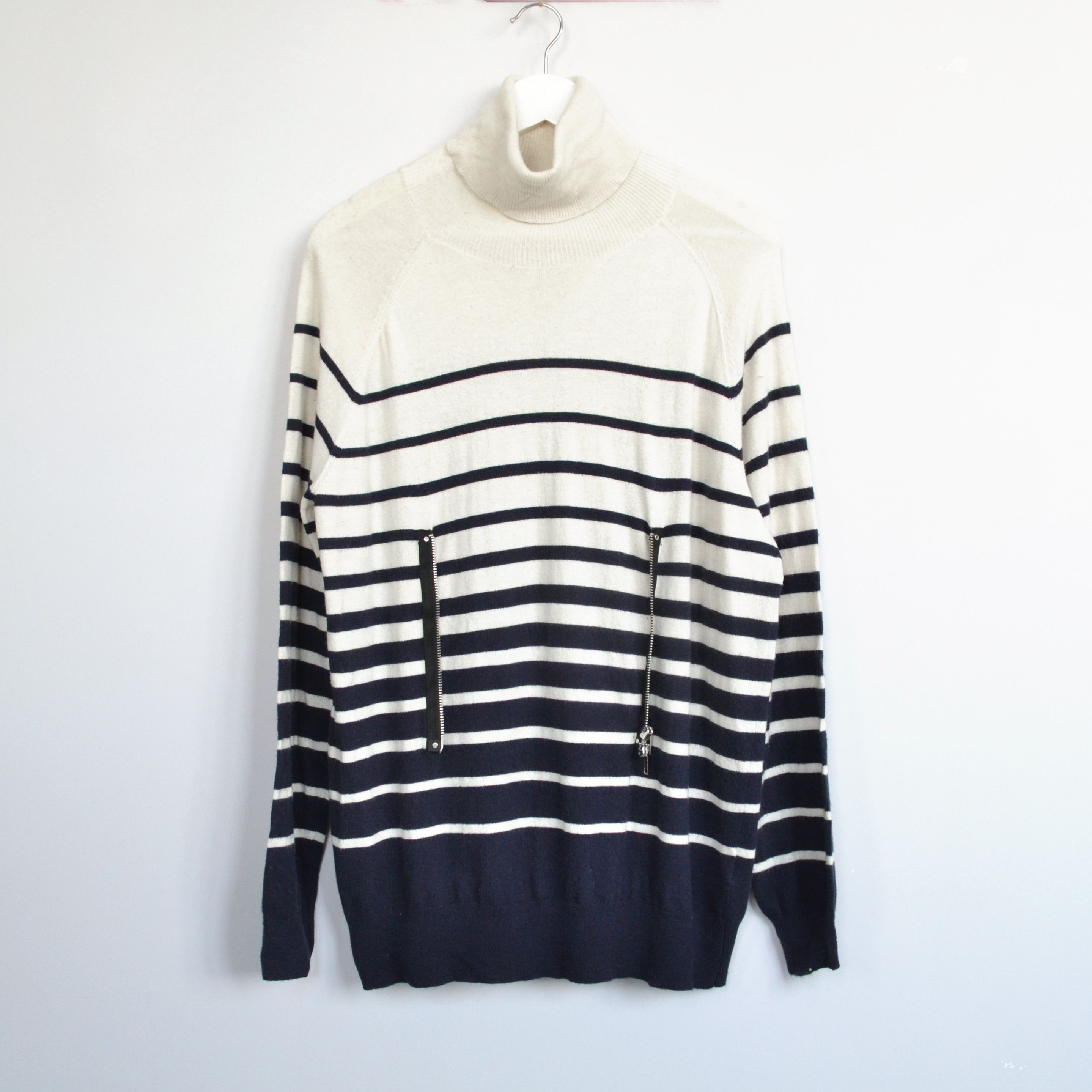 Jean Paul Gaultier Jean Paul Gaultier Sweater Striped Jumper Zip Lindex Blue Size M / US 6-8 / IT 42-44 - 2 Thumbnail