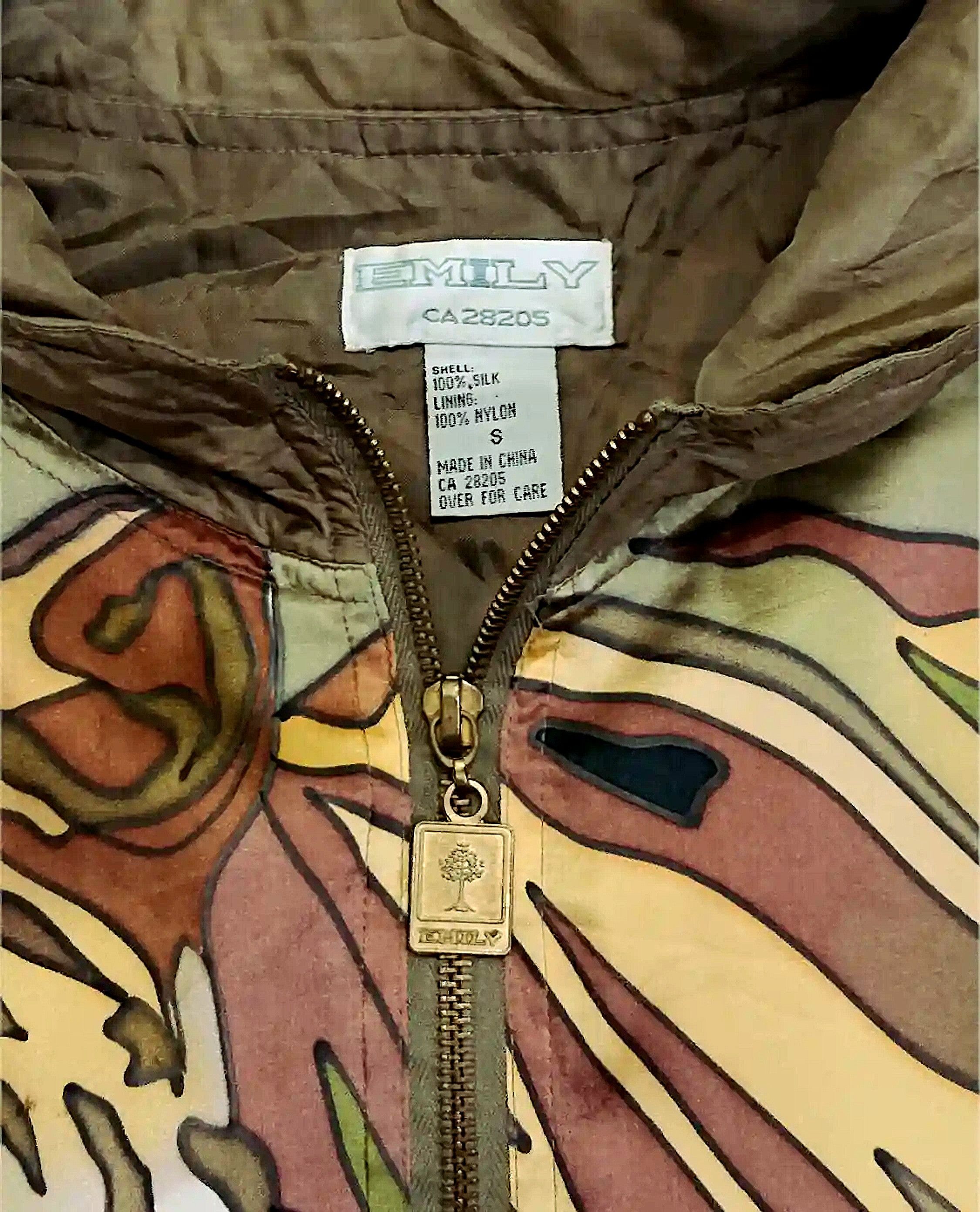 Japanese Brand × SikSilk Vintage 80s Rare Designers By Emily Fully Overprint Jacket Size US XL / EU 56 / 4 - 4 Thumbnail