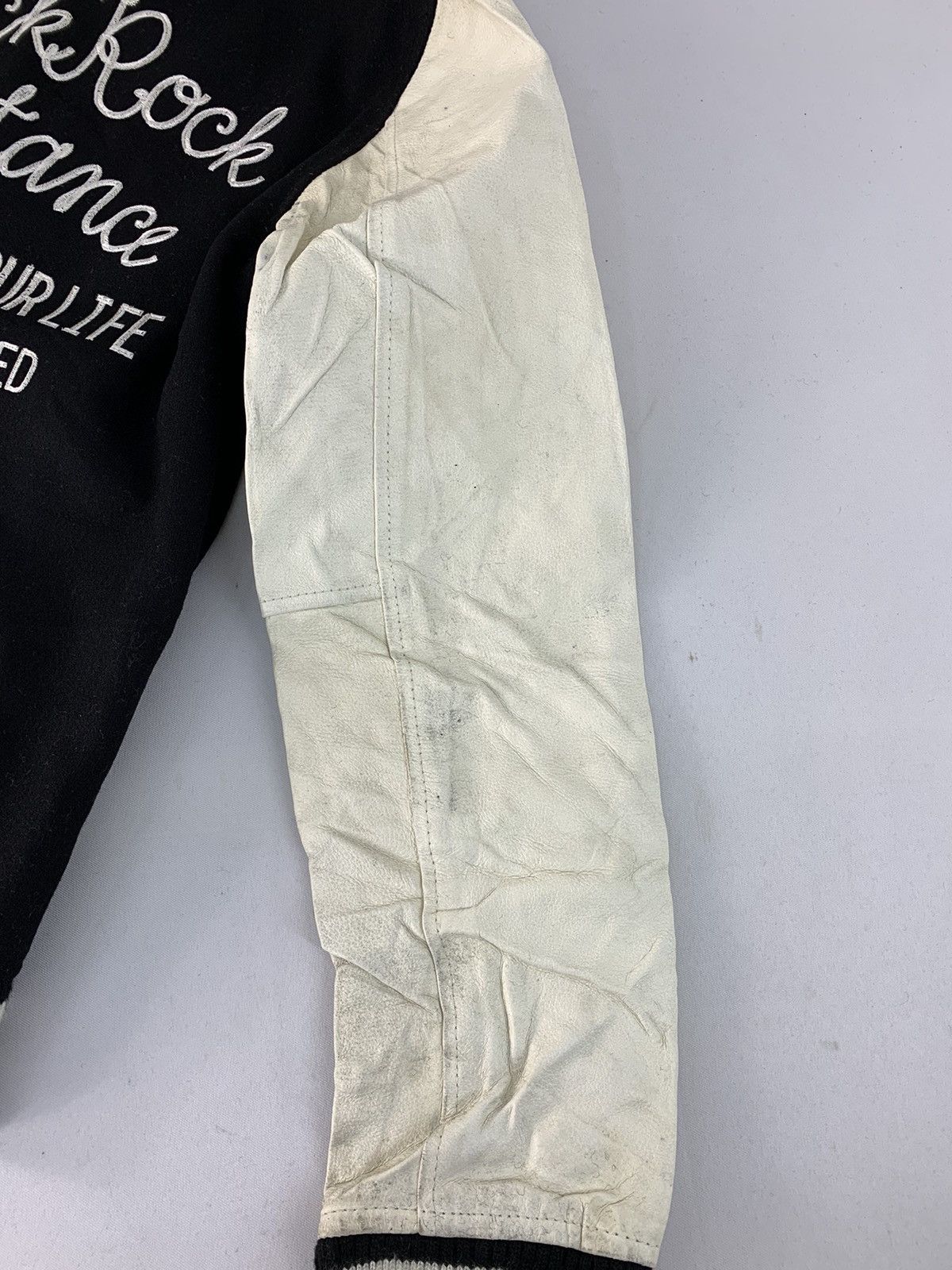 Japanese Brand Azul No Ceiling Fairbanks 142 Leather Sleeve Rock Jacket Size US M / EU 48-50 / 2 - 15 Thumbnail