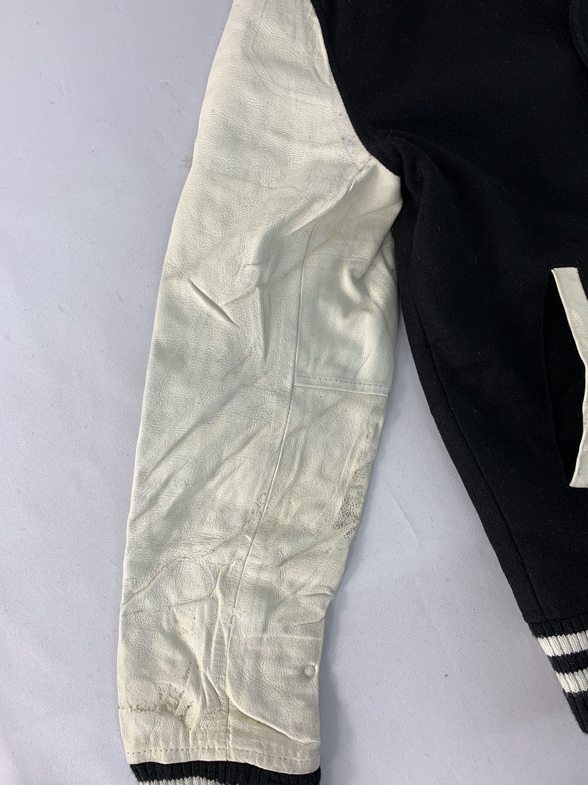 Japanese Brand Azul No Ceiling Fairbanks 142 Leather Sleeve Rock Jacket Size US M / EU 48-50 / 2 - 17 Thumbnail