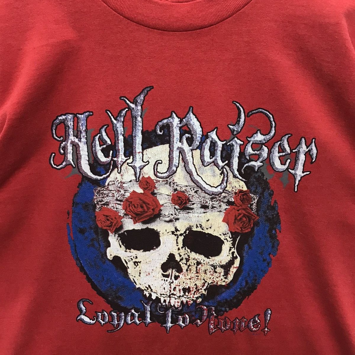 Fruit Of The Loom × Vintage Rare!! Vintage Hell Raiser Skull Graphic Movie Tee Size US L / EU 52-54 / 3 - 4 Thumbnail