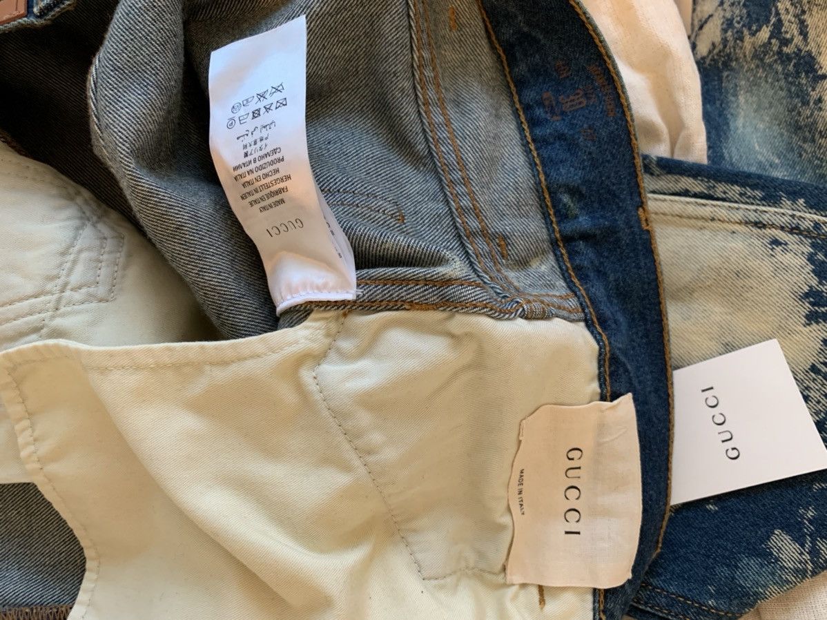 Gucci (NWT) Gucci punk bleached denim jeans Size US 30 / EU 46 - 9 Thumbnail