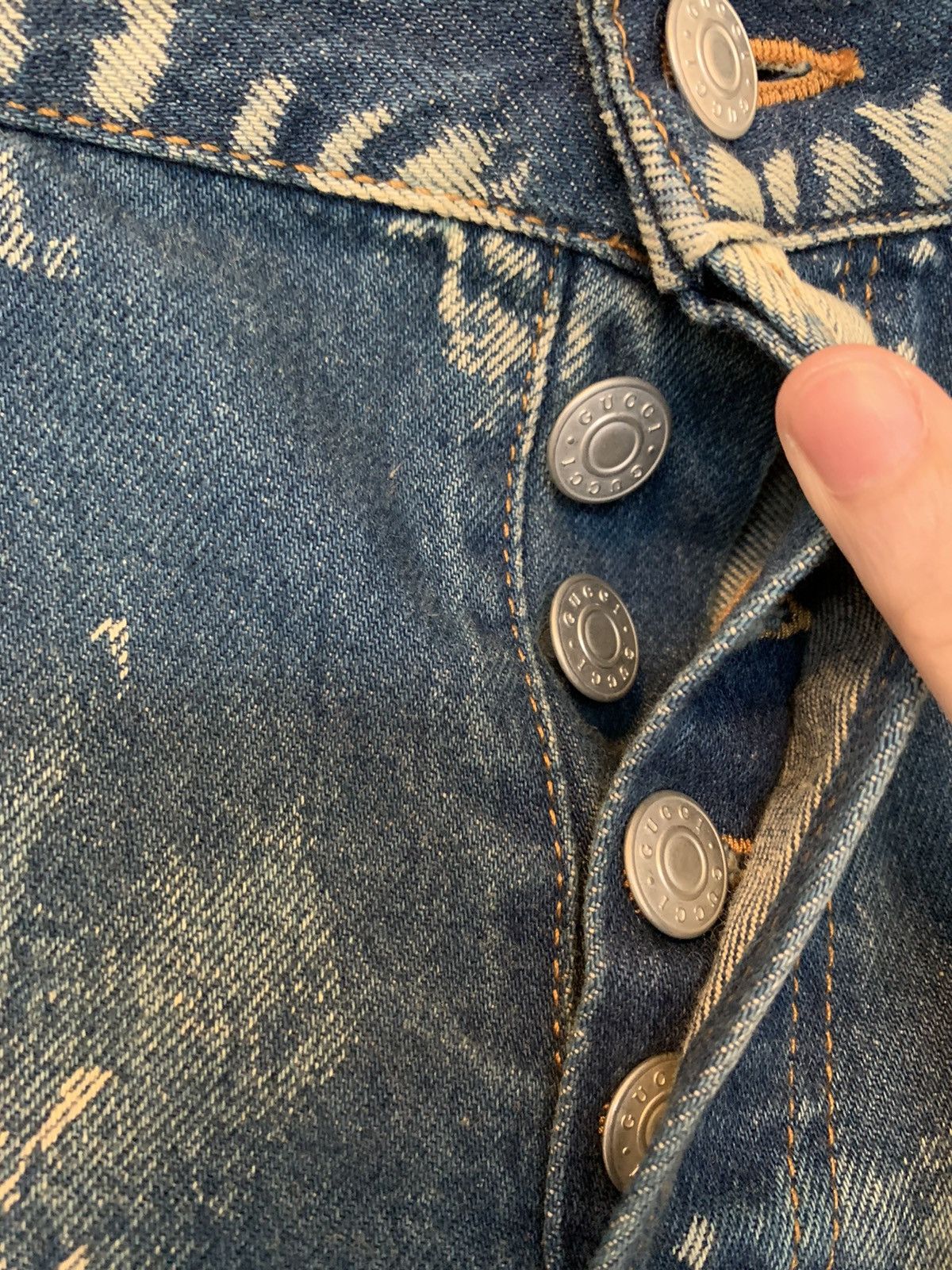 Gucci (NWT) Gucci punk bleached denim jeans Size US 30 / EU 46 - 4 Thumbnail