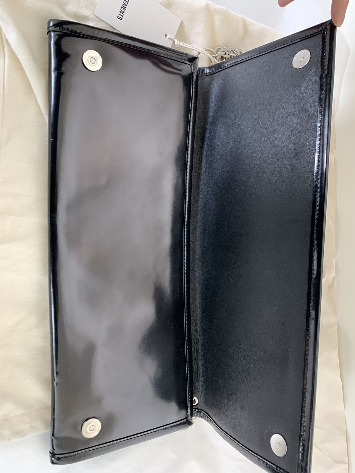 Eastpak × Vetements (NWT $3850) SS’17 Leather clutch bag with chain Size ONE SIZE - 9 Thumbnail