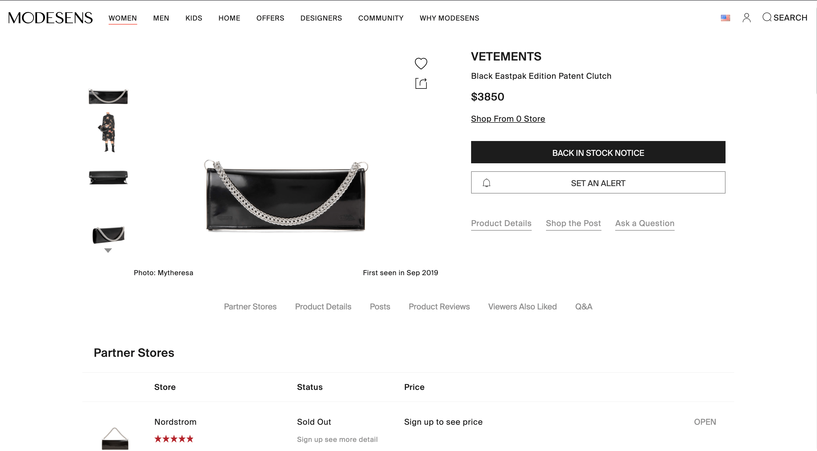 Eastpak × Vetements (NWT $3850) SS’17 Leather clutch bag with chain Size ONE SIZE - 16 Thumbnail