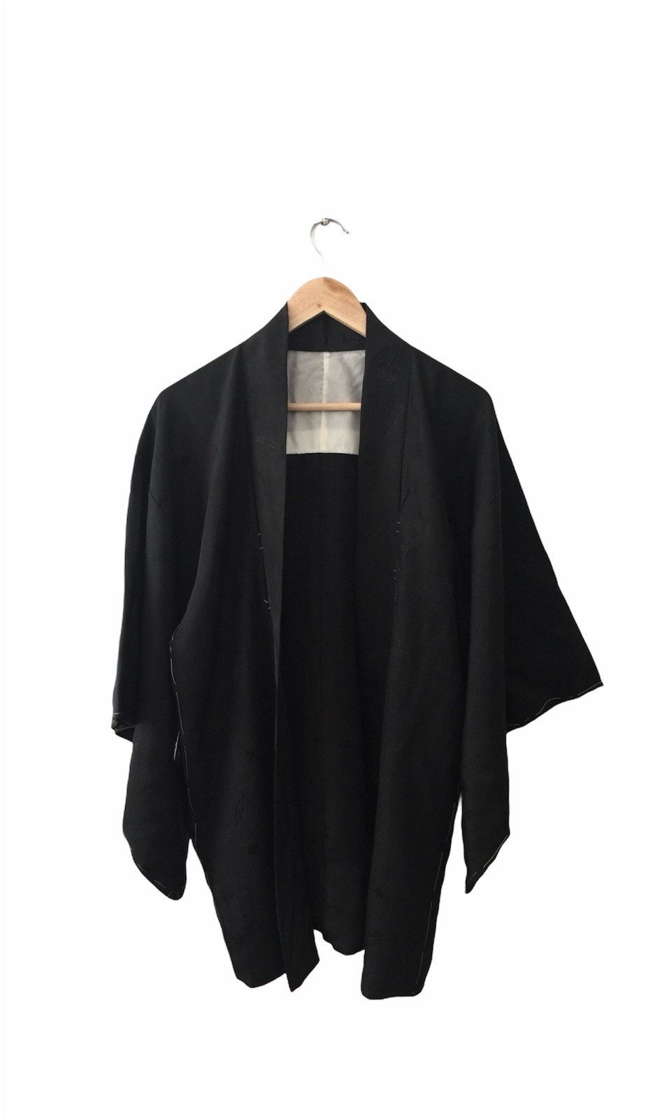 image of Kimono Japan Dragon Kimono Haori Nice Design Silk Black Style, Men's (Size Medium)