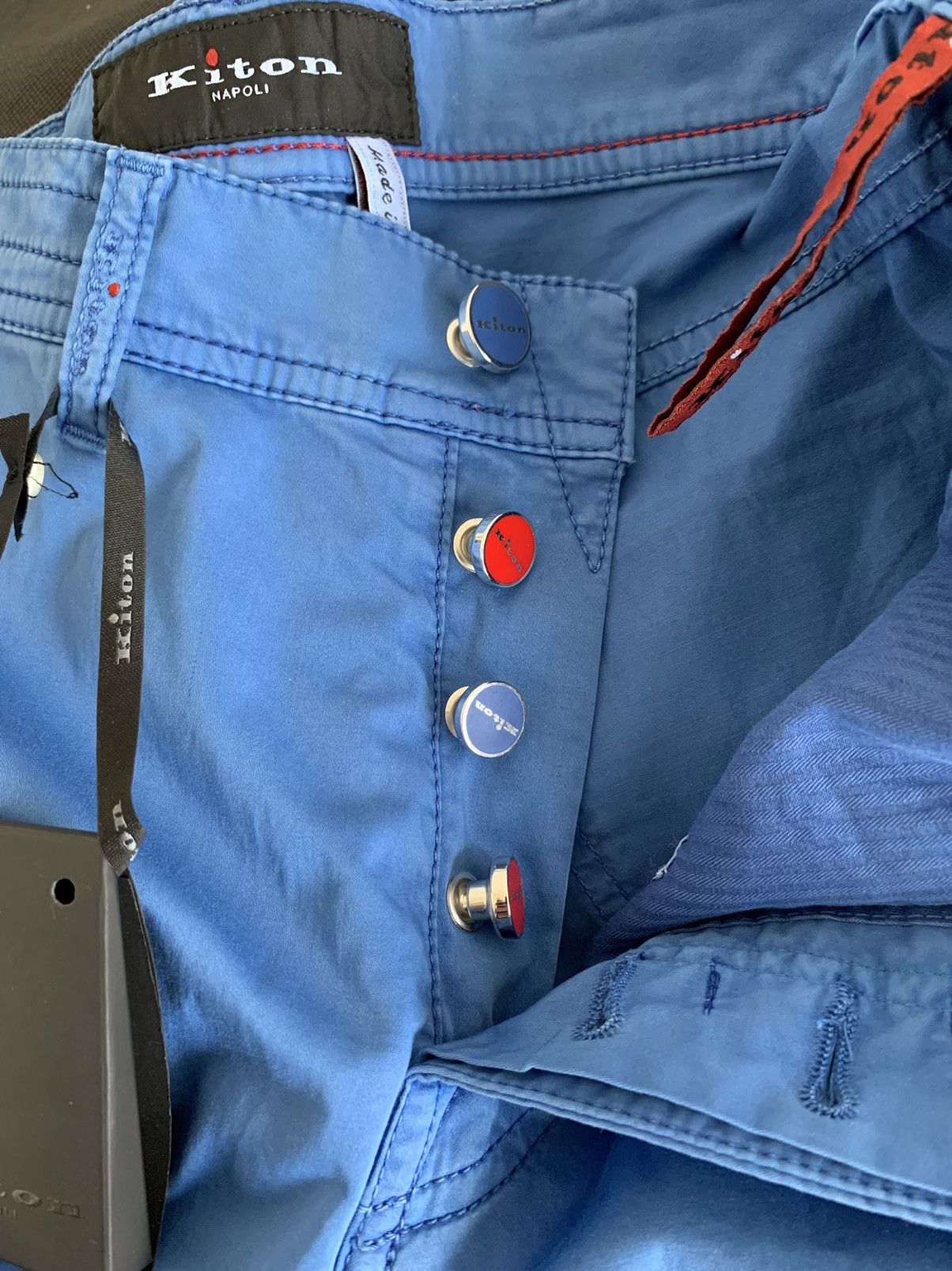 Kiton RRP $1200 Kiton Blue cotton Trousers Size US 30 / EU 46 - 5 Thumbnail