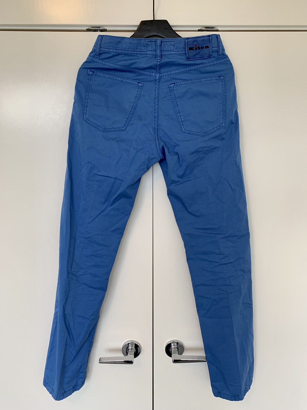 Kiton RRP $1200 Kiton Blue cotton Trousers Size US 30 / EU 46 - 3 Thumbnail