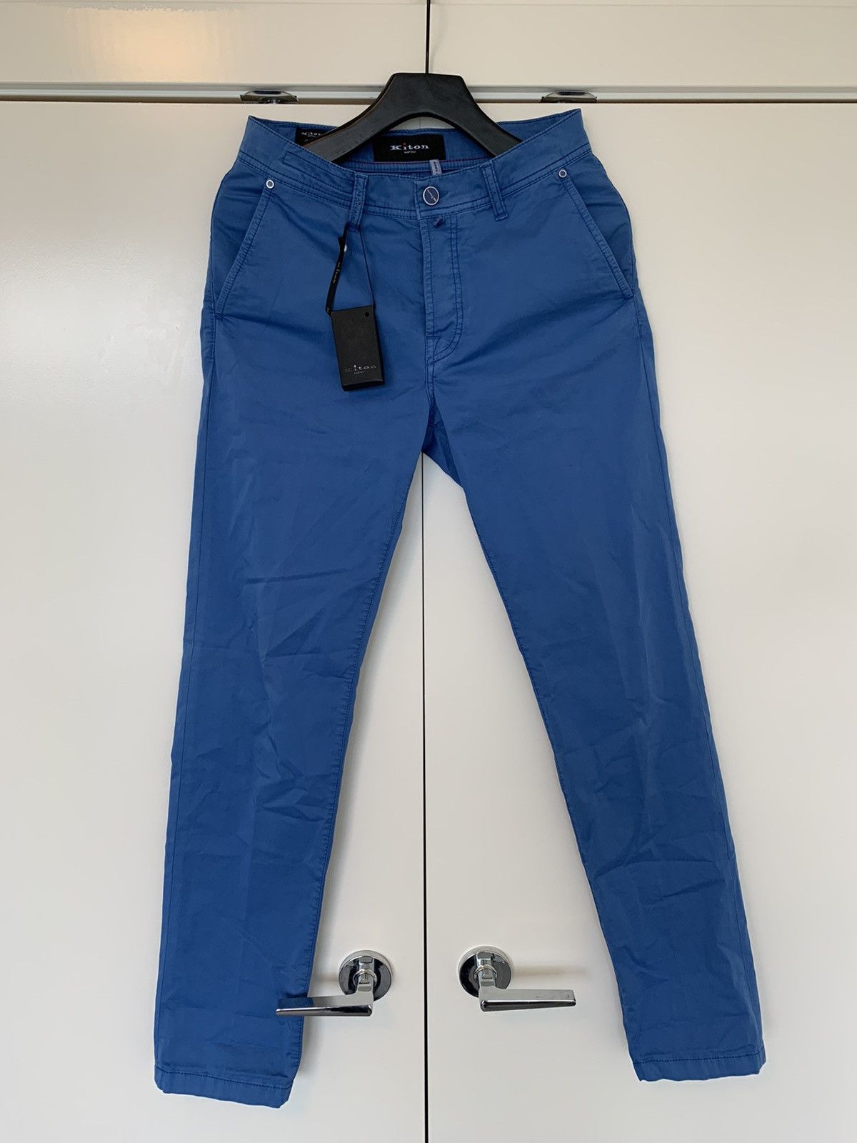 Kiton RRP $1200 Kiton Blue cotton Trousers Size US 30 / EU 46 - 1 Thumbnail
