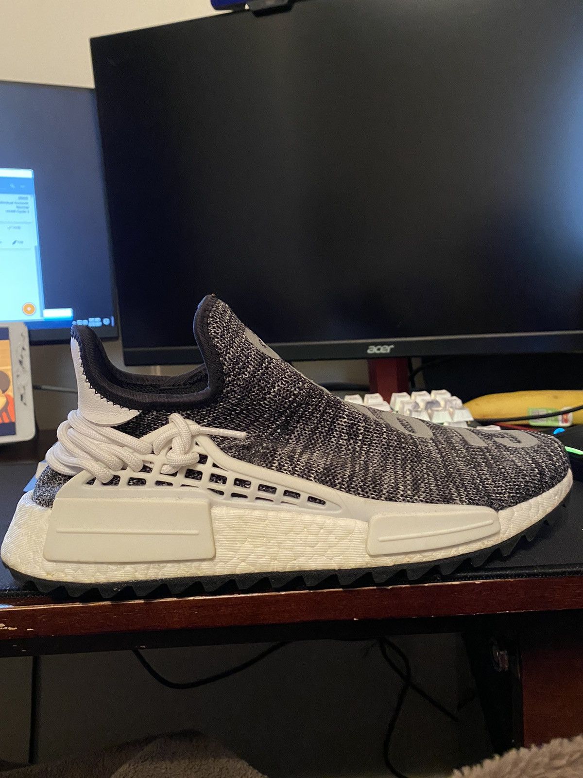 Adidas × Pharrell Pharrell x NMD Human Race Trail Oreo 2017 Size US 9 / EU 42 - 2 Thumbnail