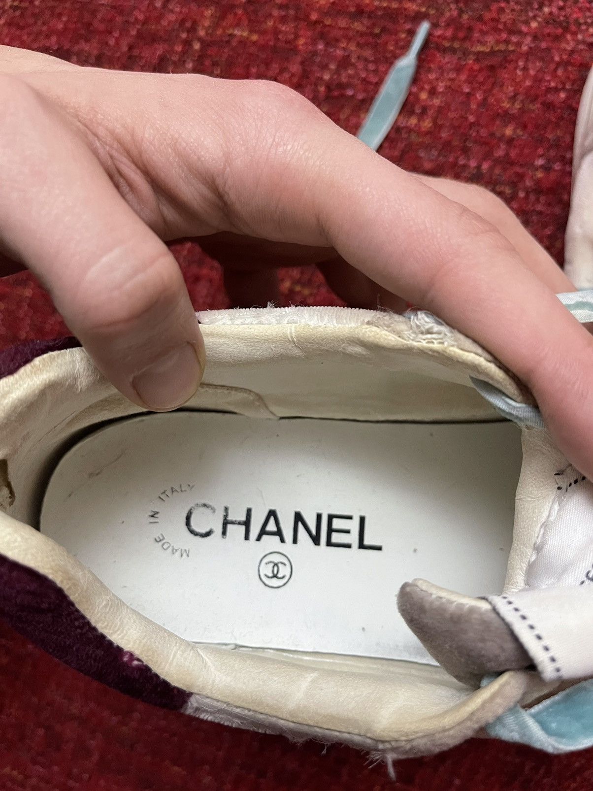 Chanel Chanel velour logo sneakers Size US 7 / IT 37 - 9 Thumbnail