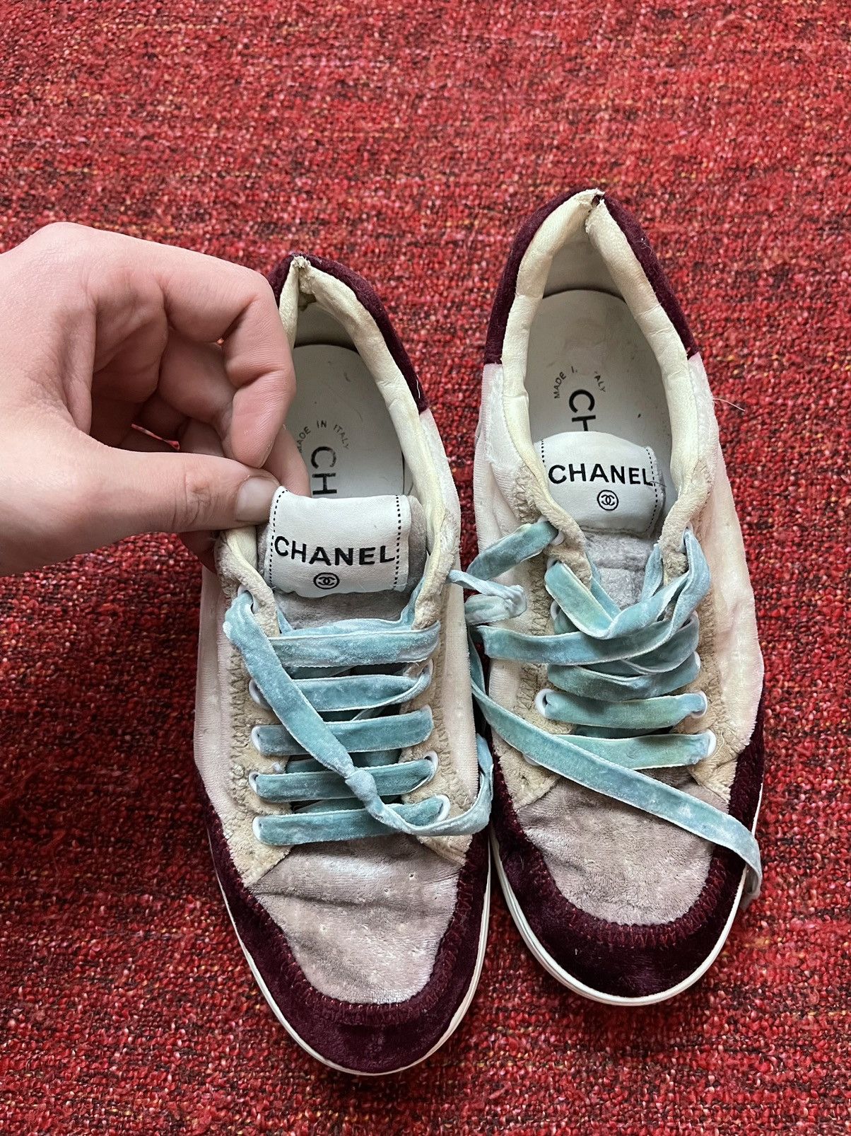 Chanel Chanel velour logo sneakers Size US 7 / IT 37 - 7 Thumbnail