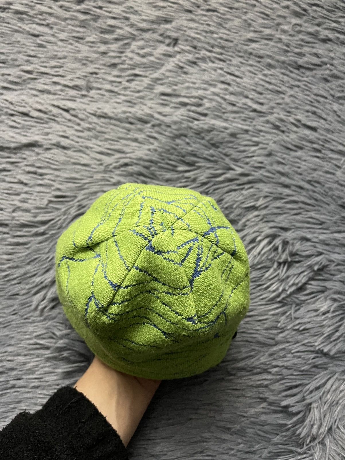 Japanese Brand × Spyder Spyder neon green web print gorpcore style Y2K beanie Size ONE SIZE - 4 Thumbnail