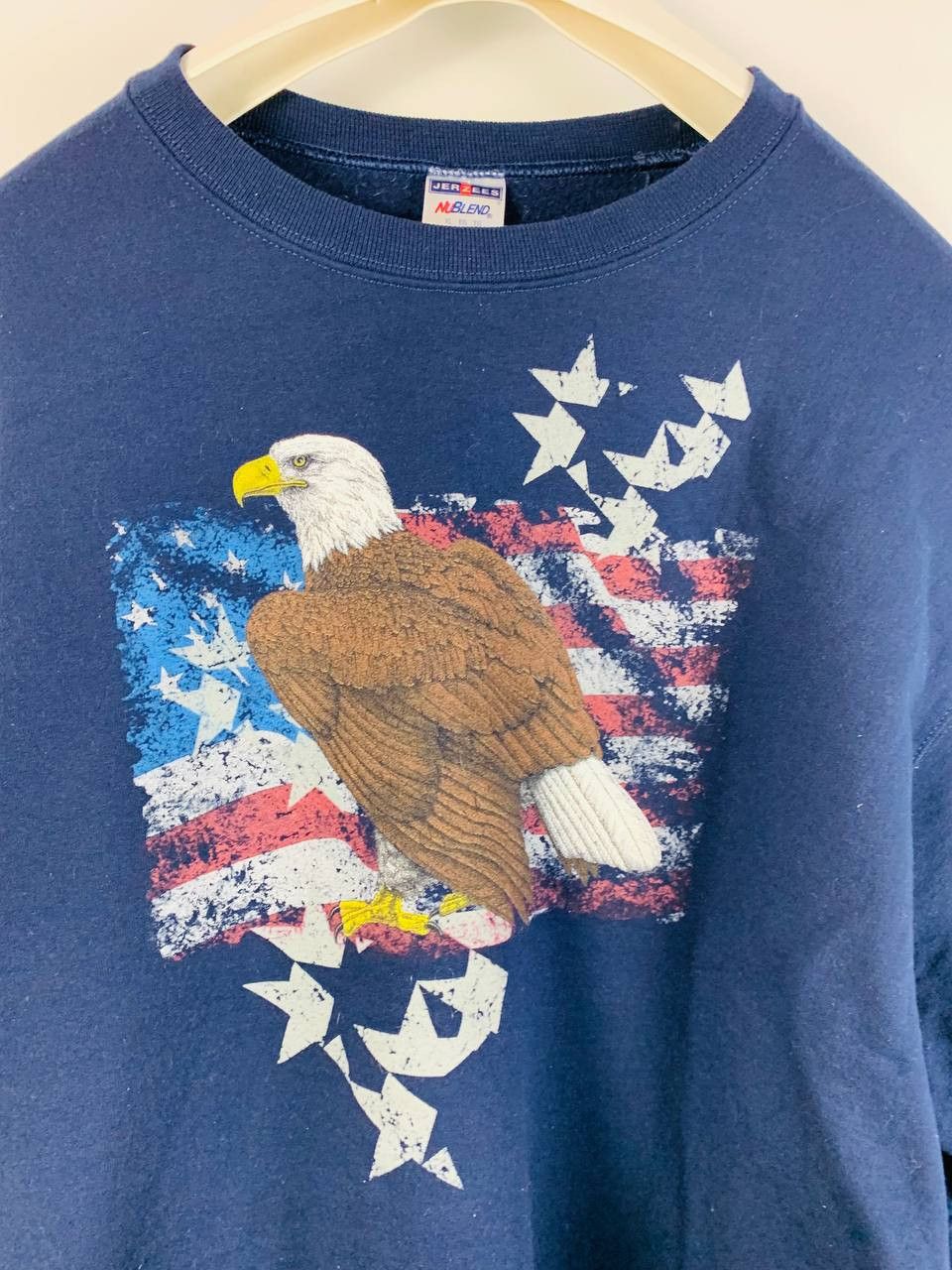 Vintage Vintage sweatshirt eagle blue cotton XL Size US XL / EU 56 / 4 - 7 Thumbnail