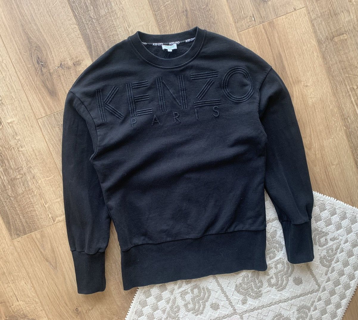 Kenzo Kenzo big logo black sweatshirt Size S / US 4 / IT 40 - 1 Thumbnail