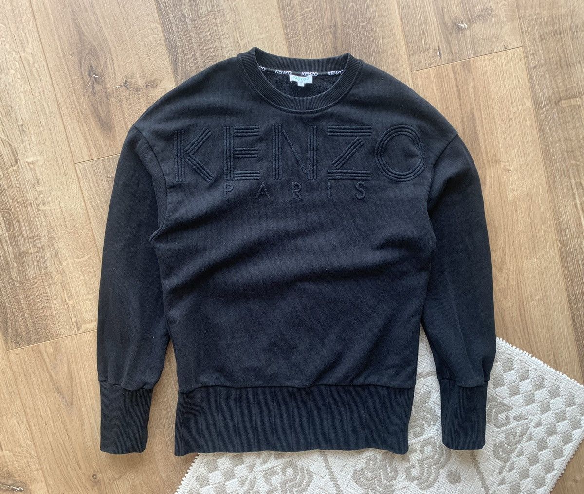 Kenzo Kenzo big logo black sweatshirt Size S / US 4 / IT 40 - 2 Thumbnail