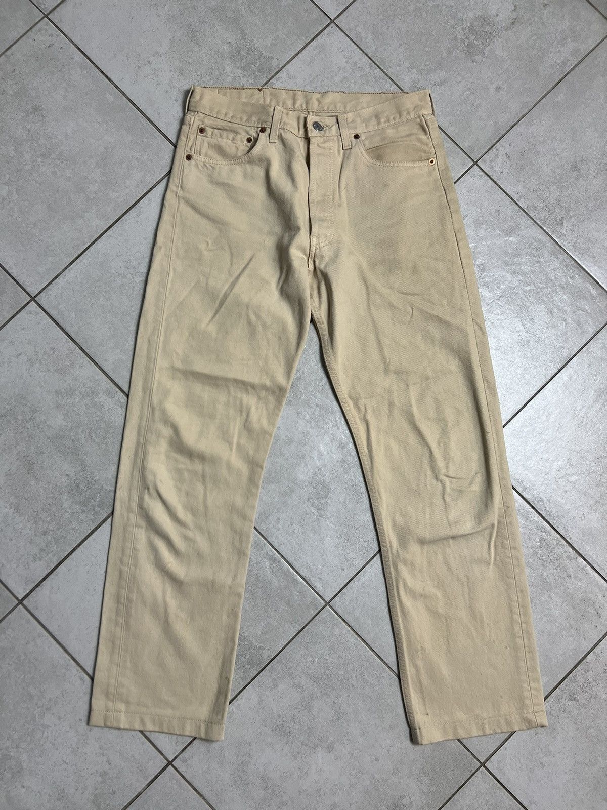Levi's Rare Vintage 90s Levi’s 501 32x34 Sand Denim Jeans Pants Size US 32 / EU 48 - 3 Thumbnail