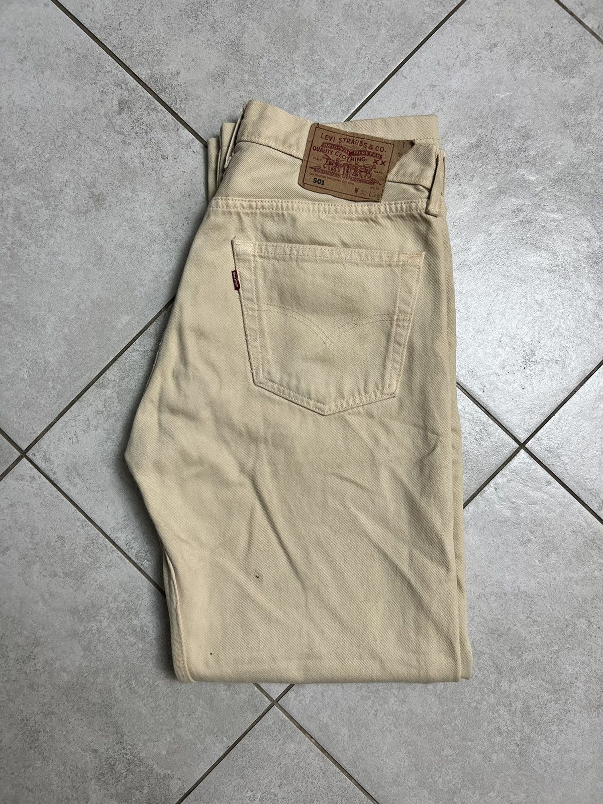 Levi's Rare Vintage 90s Levi’s 501 32x34 Sand Denim Jeans Pants Size US 32 / EU 48 - 2 Thumbnail