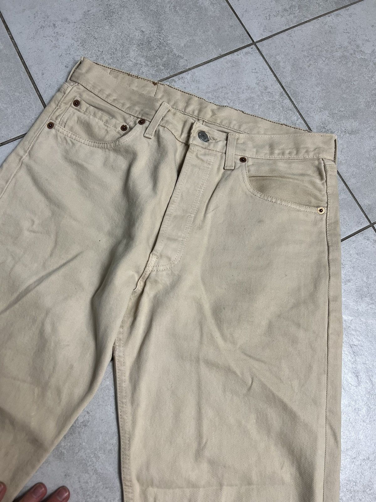 Levi's Rare Vintage 90s Levi’s 501 32x34 Sand Denim Jeans Pants Size US 32 / EU 48 - 9 Thumbnail
