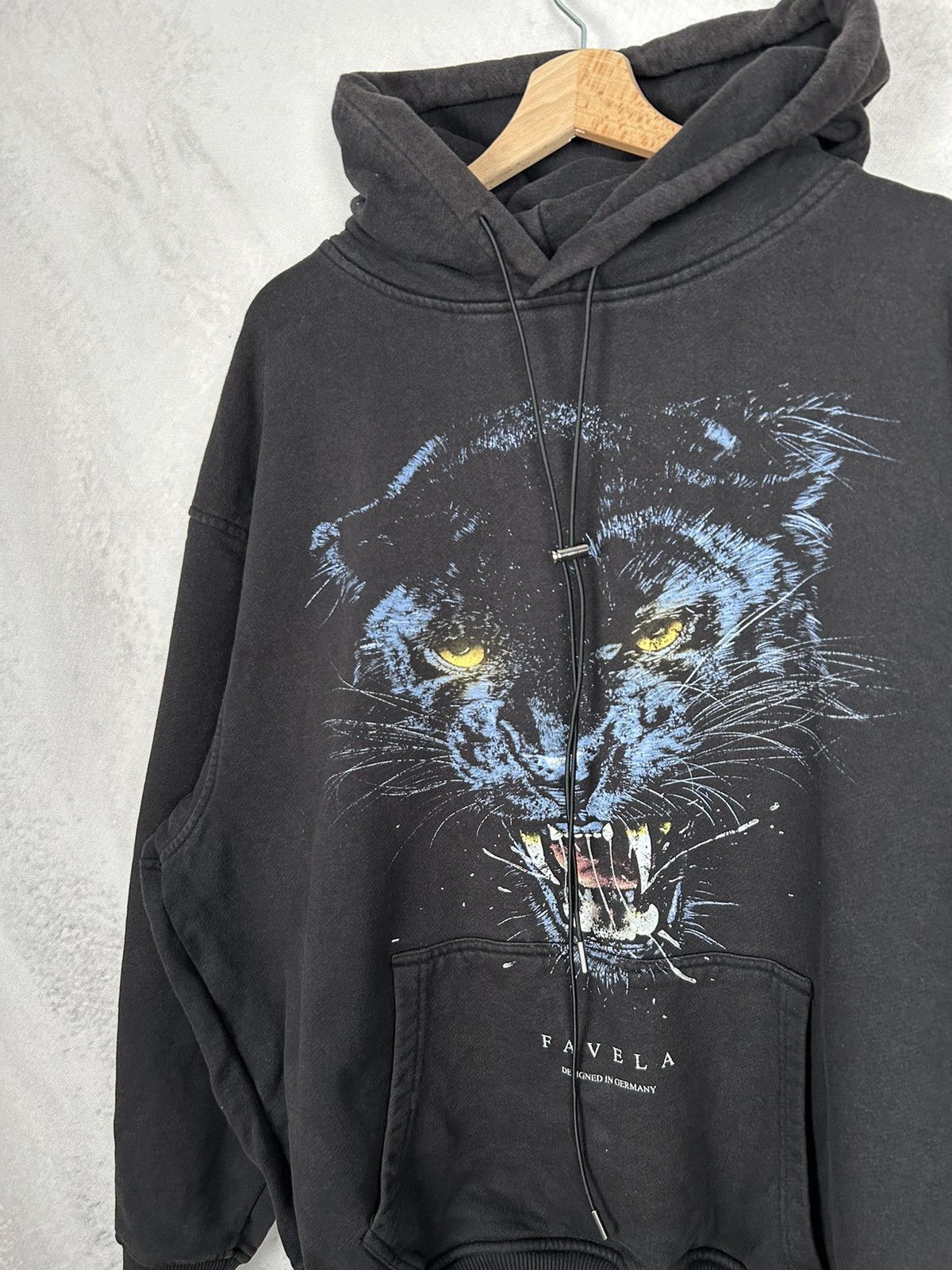 FAVELA Vintage Favela Panther Animal Hoodie Streetwear Boxy 90s Y2K Size US XL / EU 56 / 4 - 3 Thumbnail