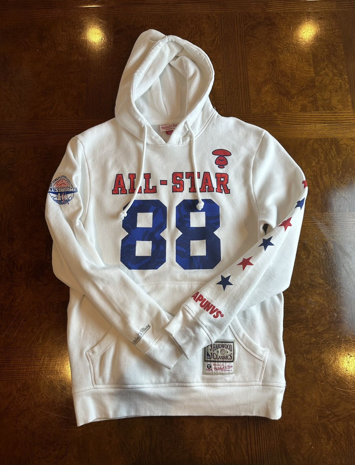 Mitchell Ness AAPE x Mitchell Ness All Star Hoodie Grailed