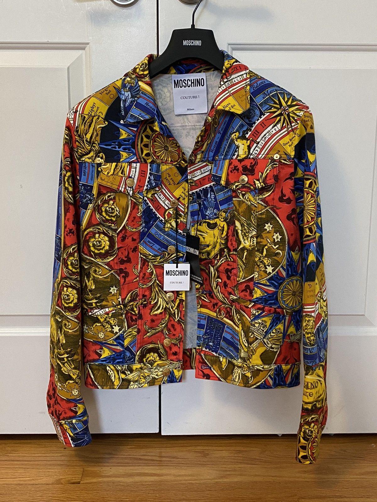 Moschino Stretch Gabardine Roman Scarf Jacket - New with Tags Size US S / EU 44-46 / 1 - 3 Thumbnail