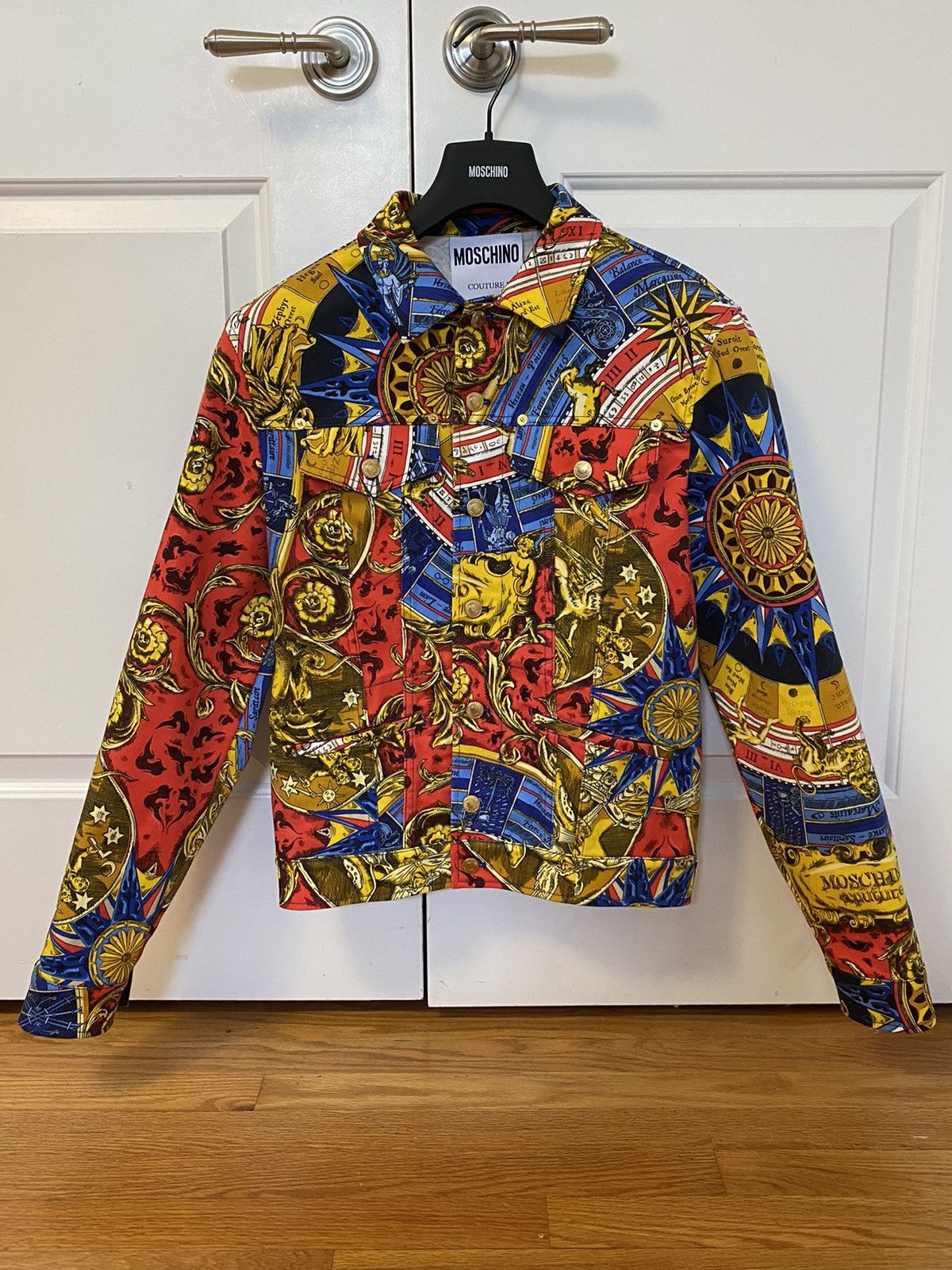 Moschino Stretch Gabardine Roman Scarf Jacket - New with Tags Size US S / EU 44-46 / 1 - 1 Thumbnail