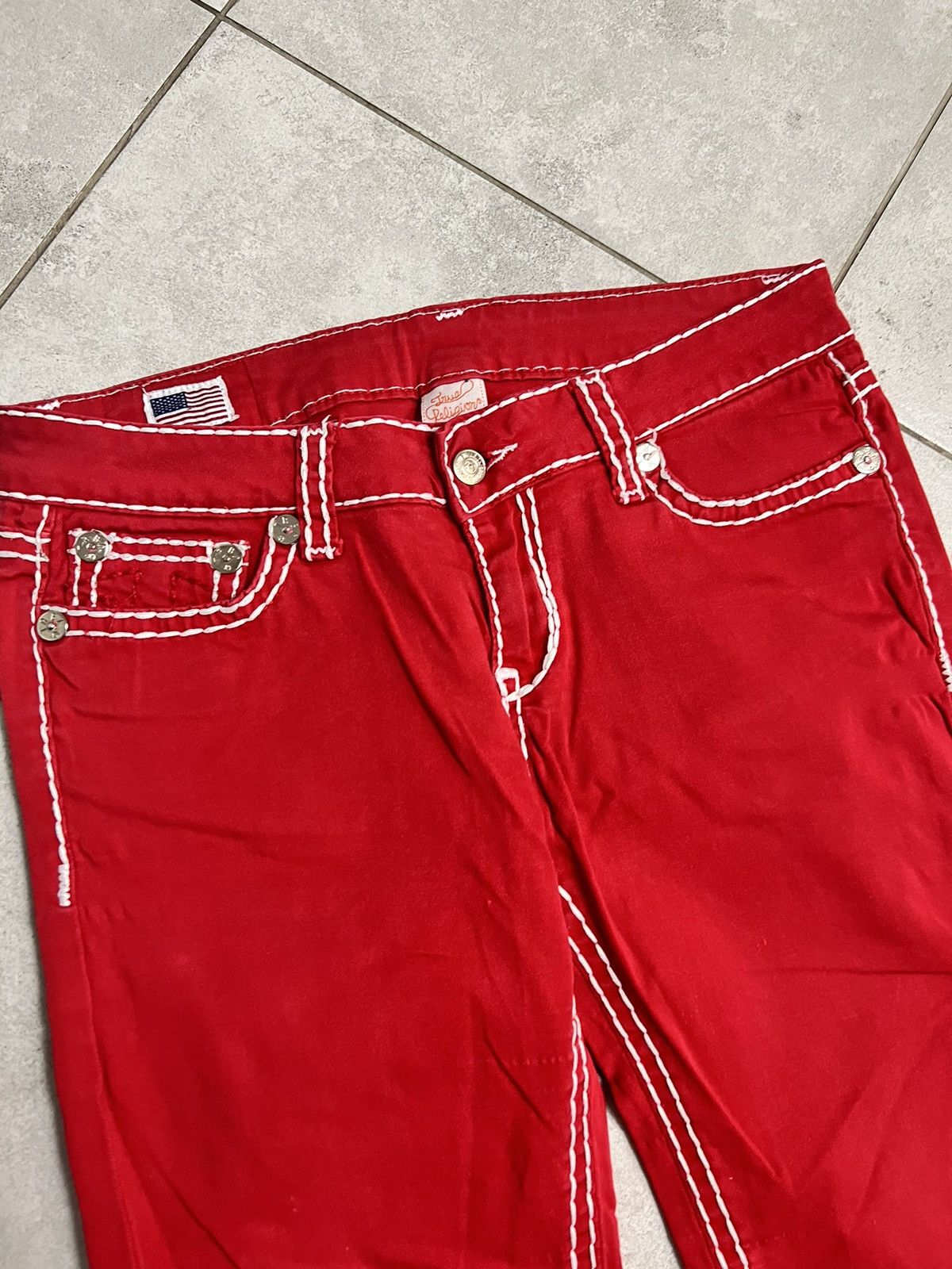 True Religion Rare True Religion Brooklyn Skinny Red Jeans Men Size: 31 Size US 31 - 5 Thumbnail
