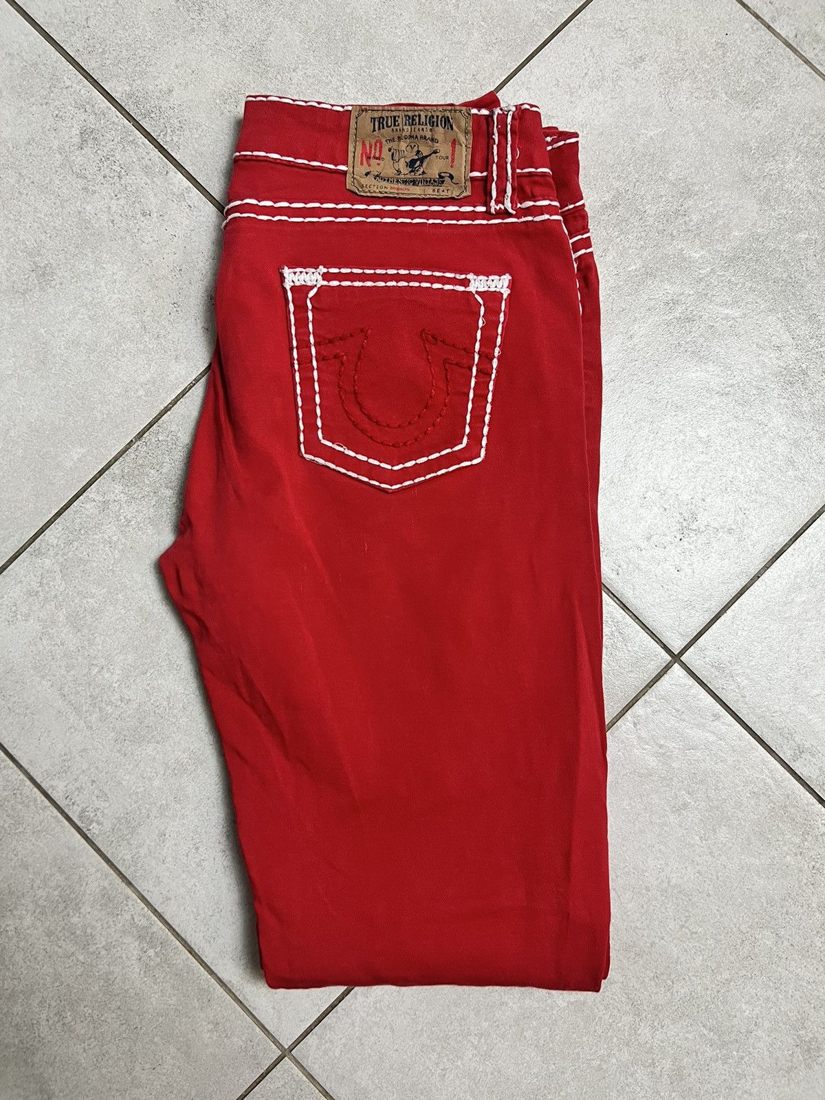 True Religion Rare True Religion Brooklyn Skinny Red Jeans Men Size: 31 Size US 31 - 3 Thumbnail