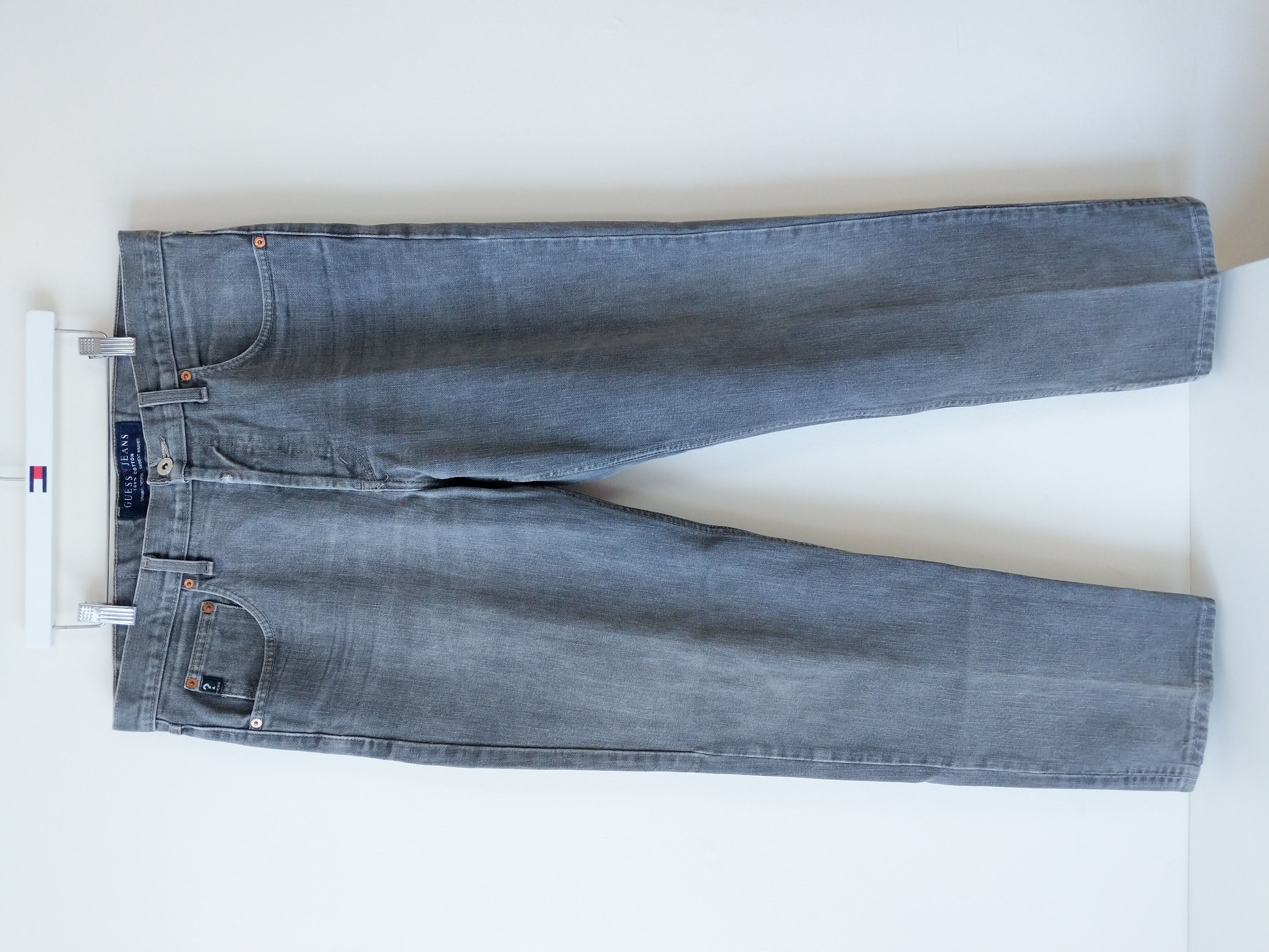 Vintage Vintage 90s Guess Grey Overdyed Distressed Jeans Triangle Size US 36 / EU 52 - 1 Preview