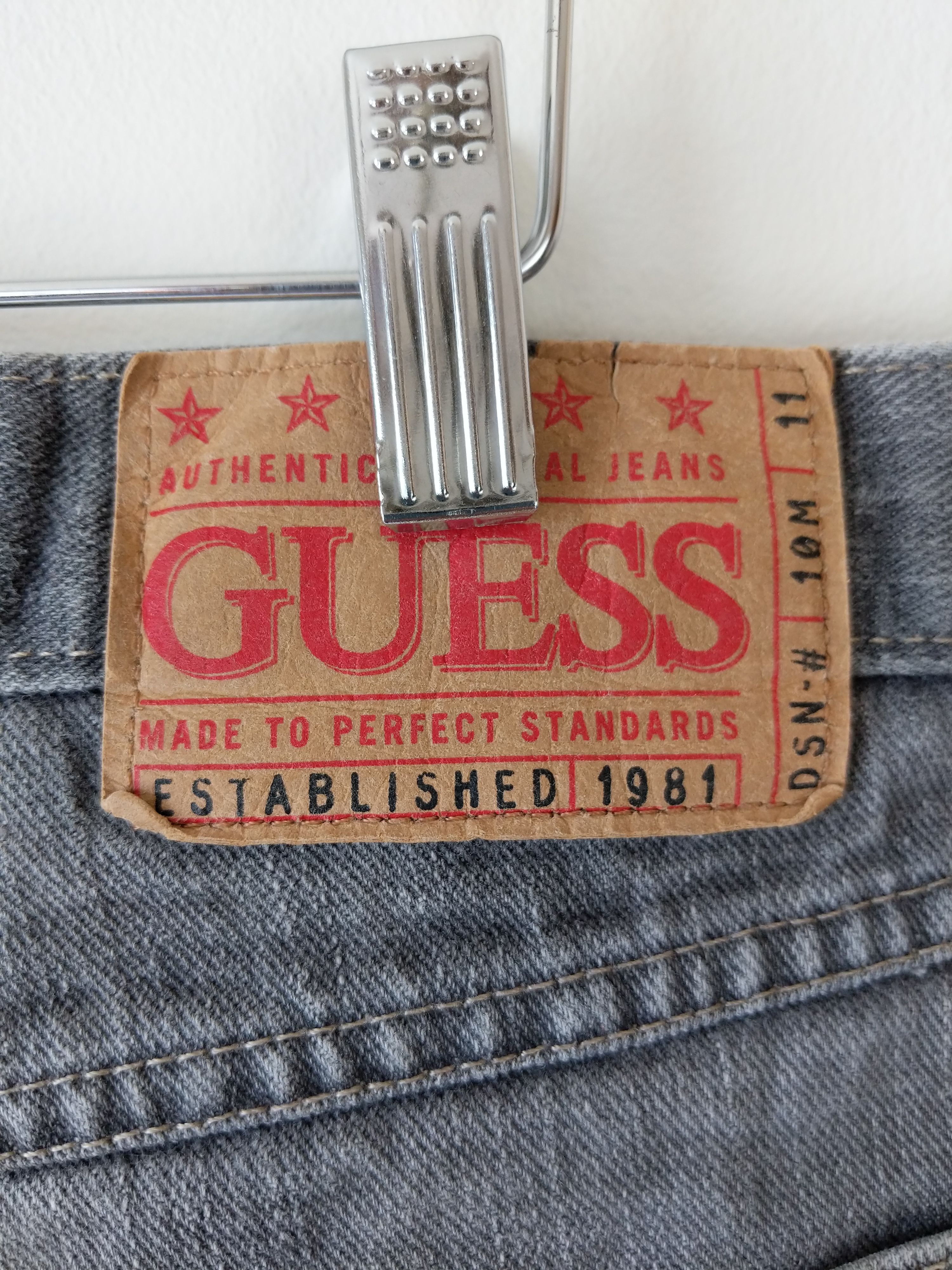 Vintage Vintage 90s Guess Grey Overdyed Distressed Jeans Triangle Size US 36 / EU 52 - 7 Thumbnail