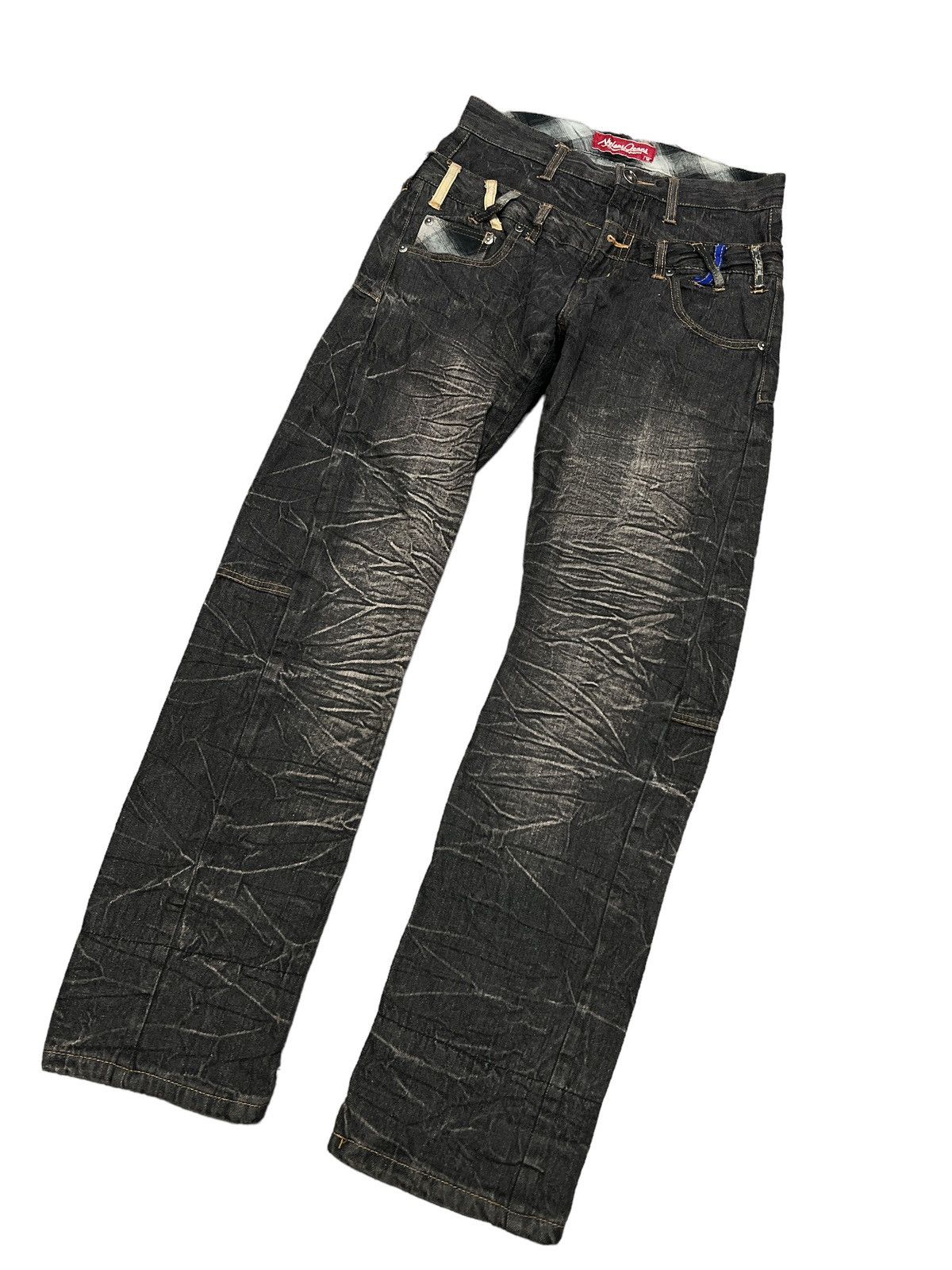Japanese Brand × Vintage DOUBLE WAIST‼️NYLAUS DISTRESSED DENIM PANT Size US 28 / EU 44 - 5 Thumbnail