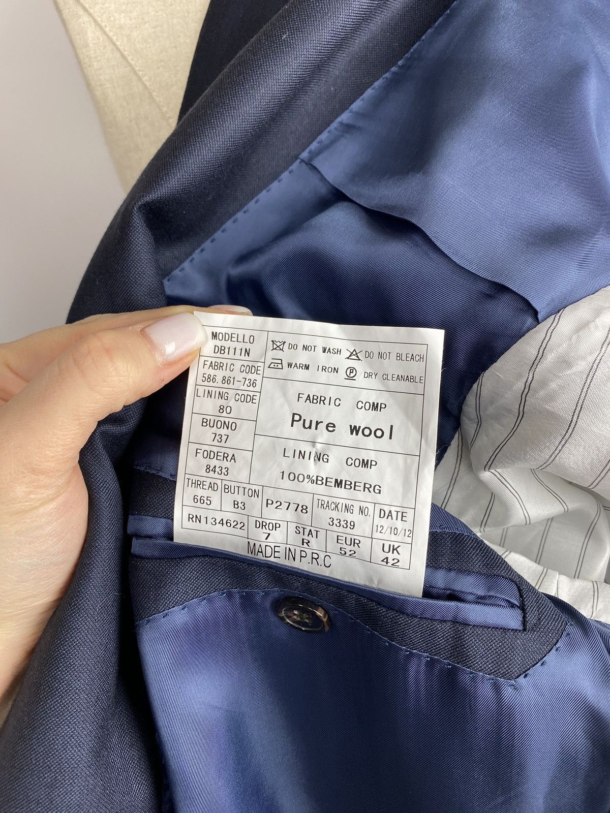 Suitsupply × Vitale Barberis Canonico Suitsupply Vitale Barberis Cannonico pure wool blazer jacket Size 42R - 13 Thumbnail