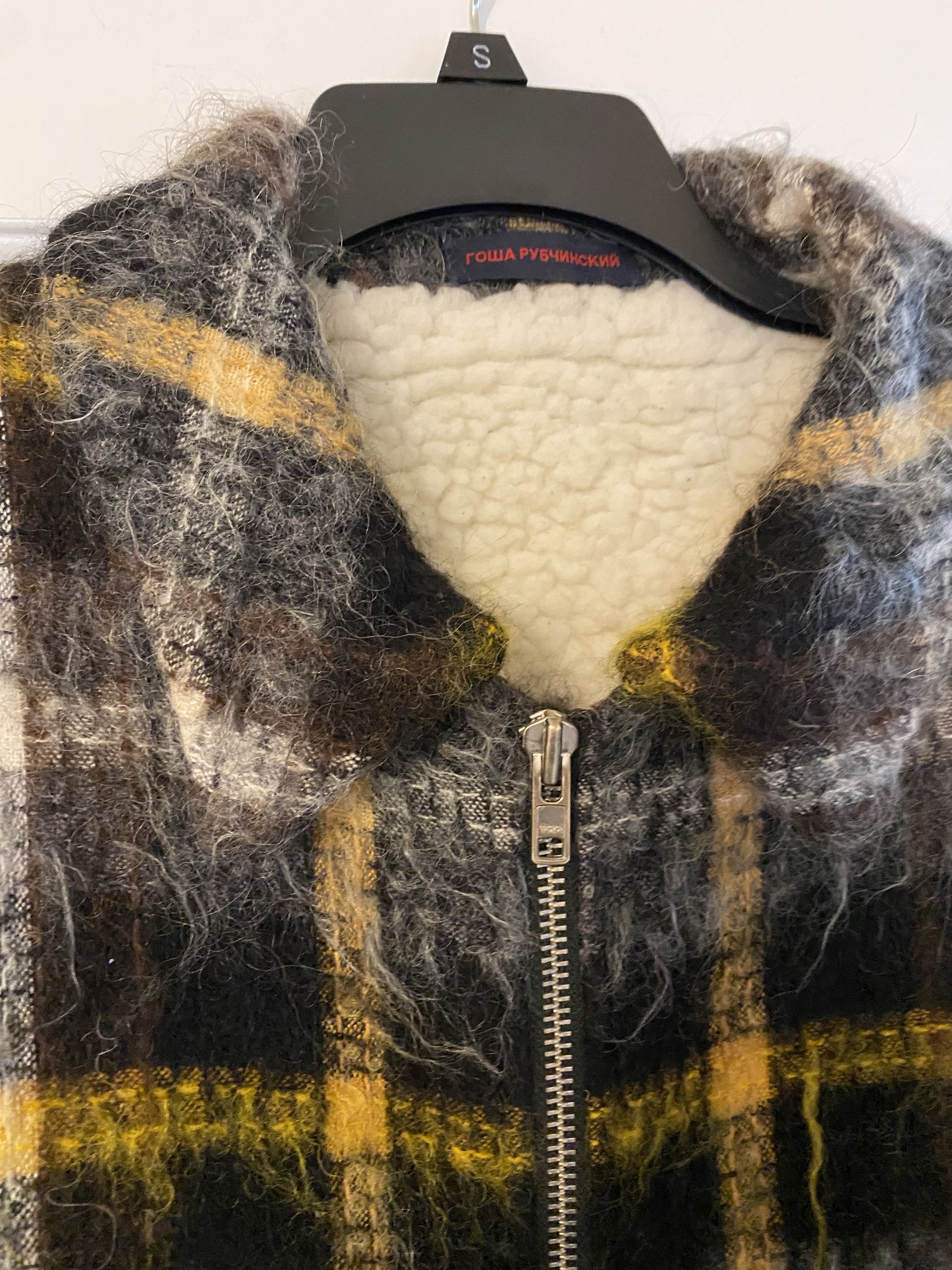 Gosha Rubchinskiy Gosha Mohair Black & Yellow Plaid Jacket Large L Size US L / EU 52-54 / 3 - 3 Thumbnail
