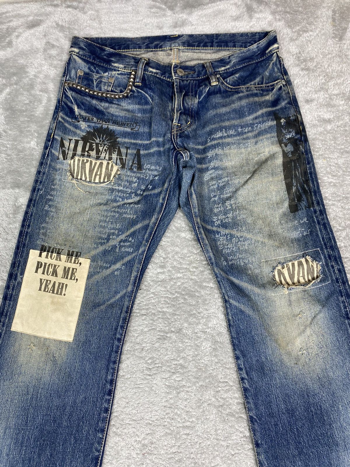 Hysteric Glamour × Nirvana Hysteric Glamour Nirvana Kurt Cobain. S0257 Size US 31 - 3 Thumbnail