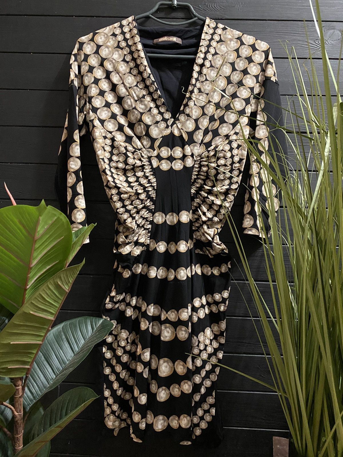 green emerald velvet dress WW44444] Just Cavalli