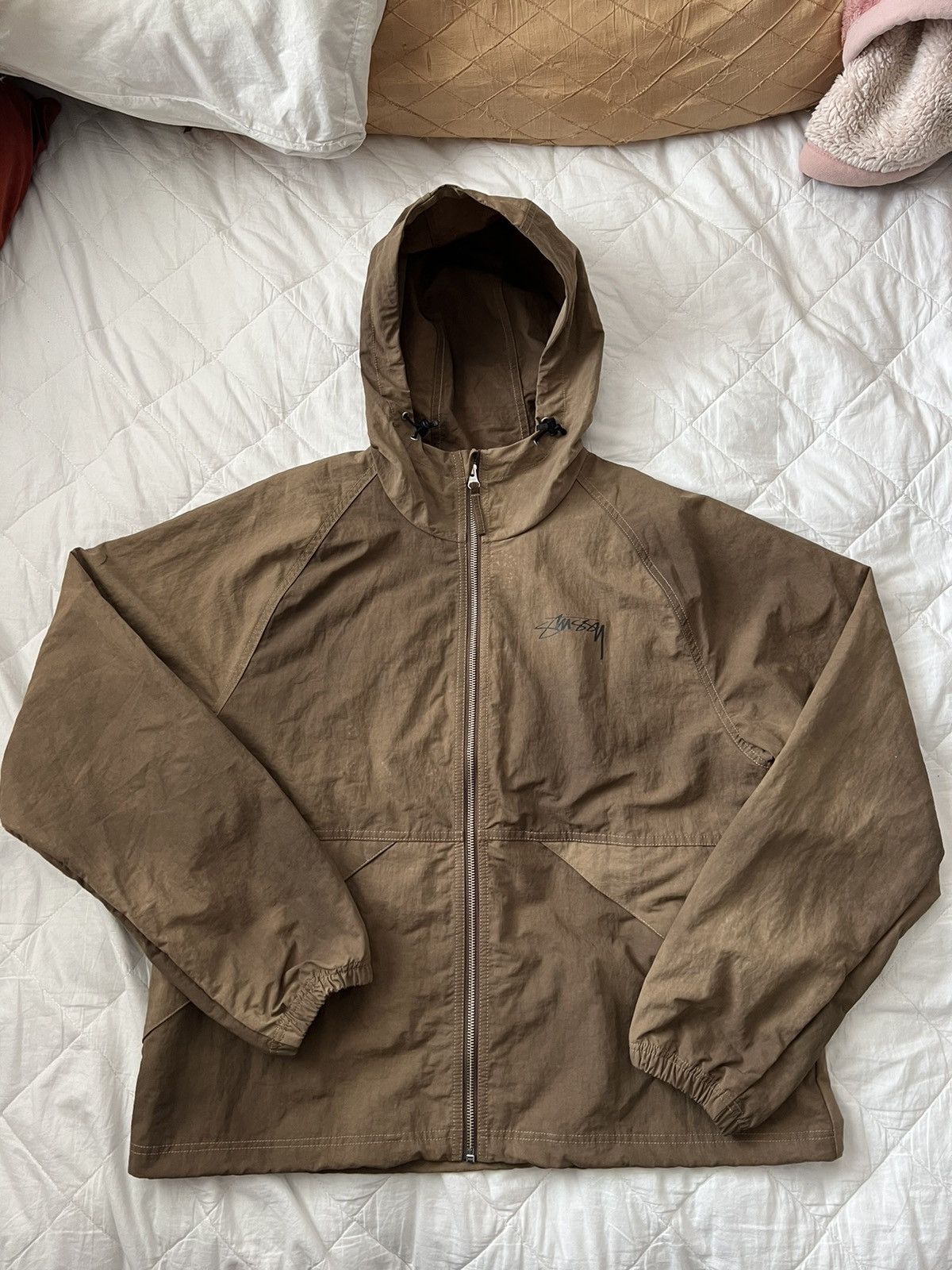 Stussy Stussy Wave Dye Beach Shell Jacket Brown | Grailed