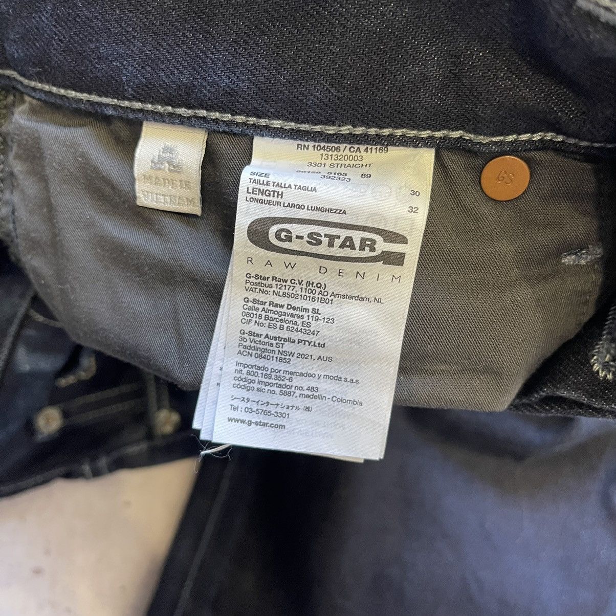 G-Star G-star raw 3301 denim jeans Size US 30 / EU 46 - 7 Thumbnail