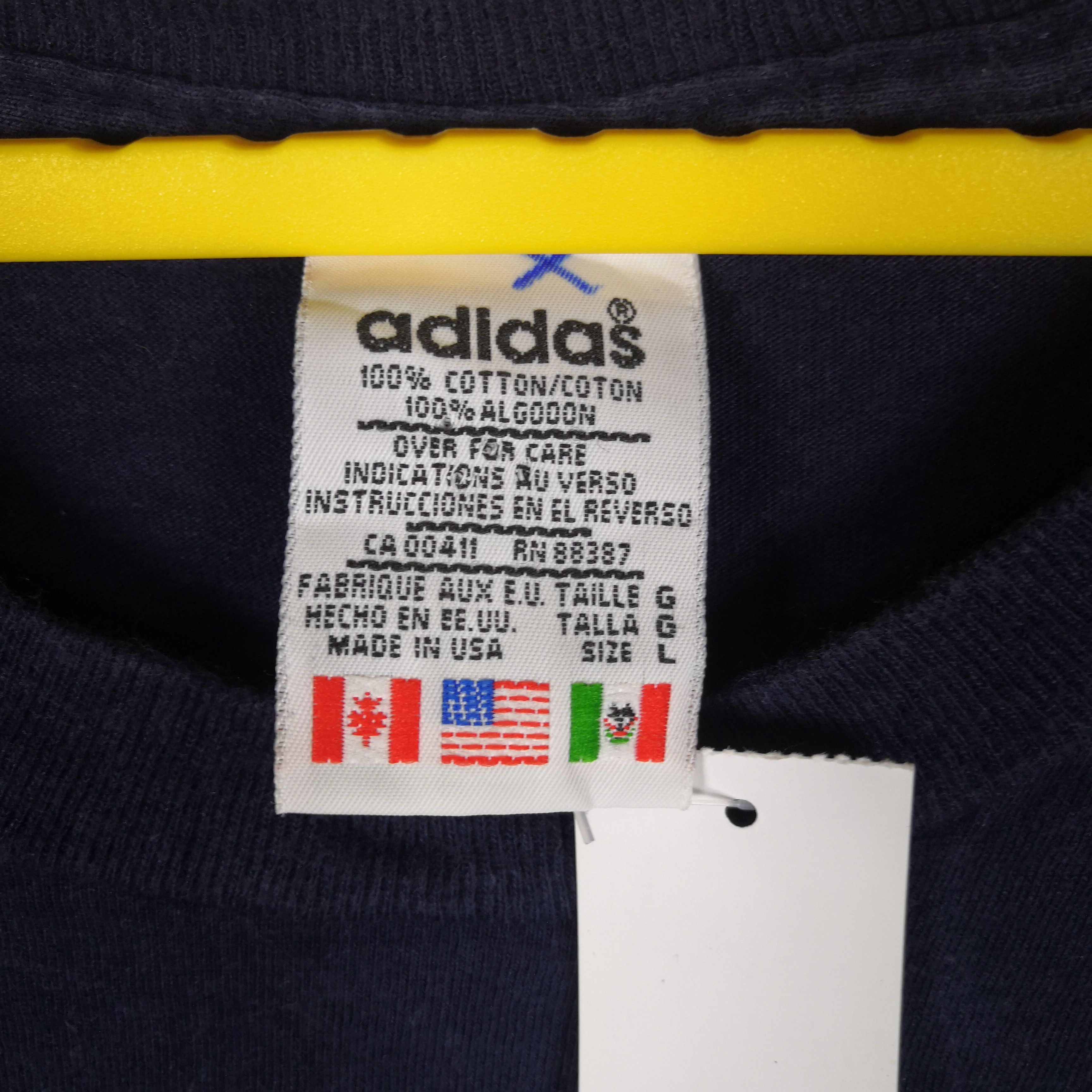 Vintage Vintage 90s Adidas T-Shirt Adidas Tee Adidas 56789 Size US L / EU 52-54 / 3 - 9 Thumbnail