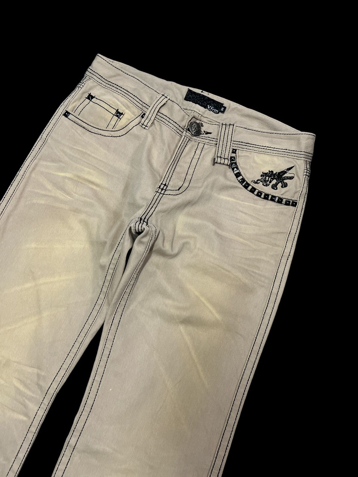 Japanese Brand × Vintage FLARED💥XFIRM DISTRESSED DENIM PANT Size US 30 / EU 46 - 6 Thumbnail