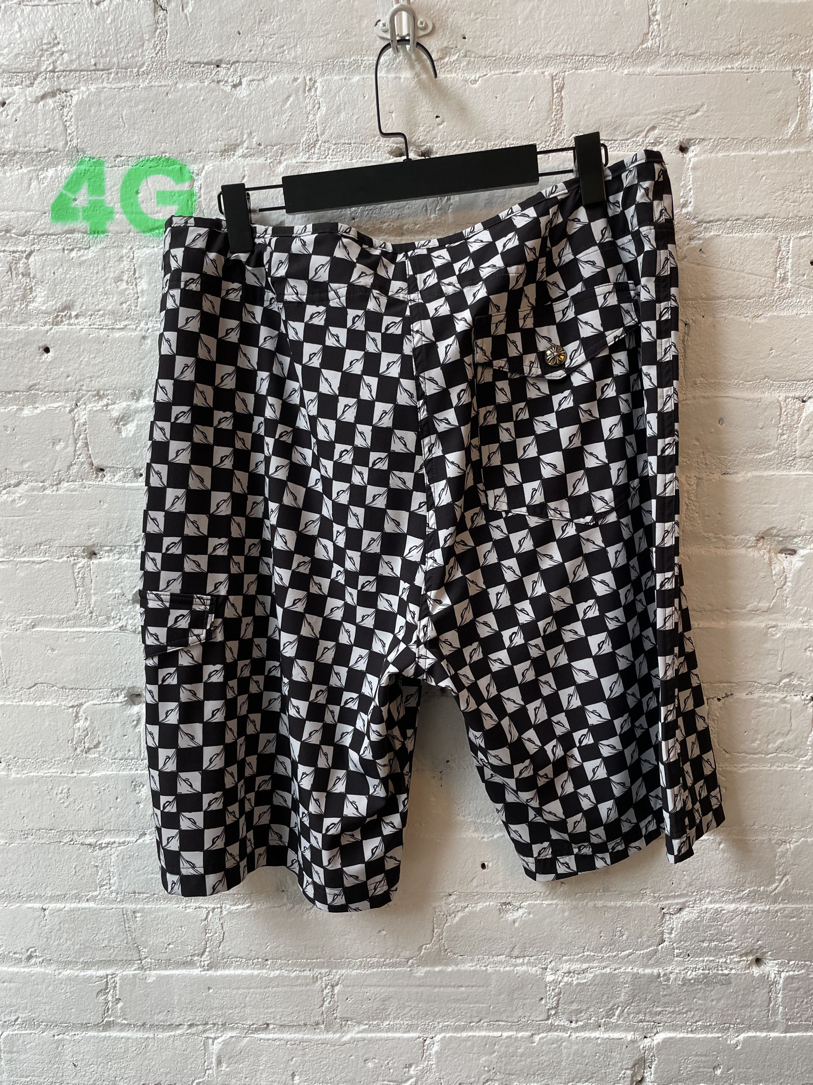 Chrome Hearts CHROME HEARTS CHECKERBOARD MALIBU SHORTS Size US 34 / EU 50 - 4 Thumbnail