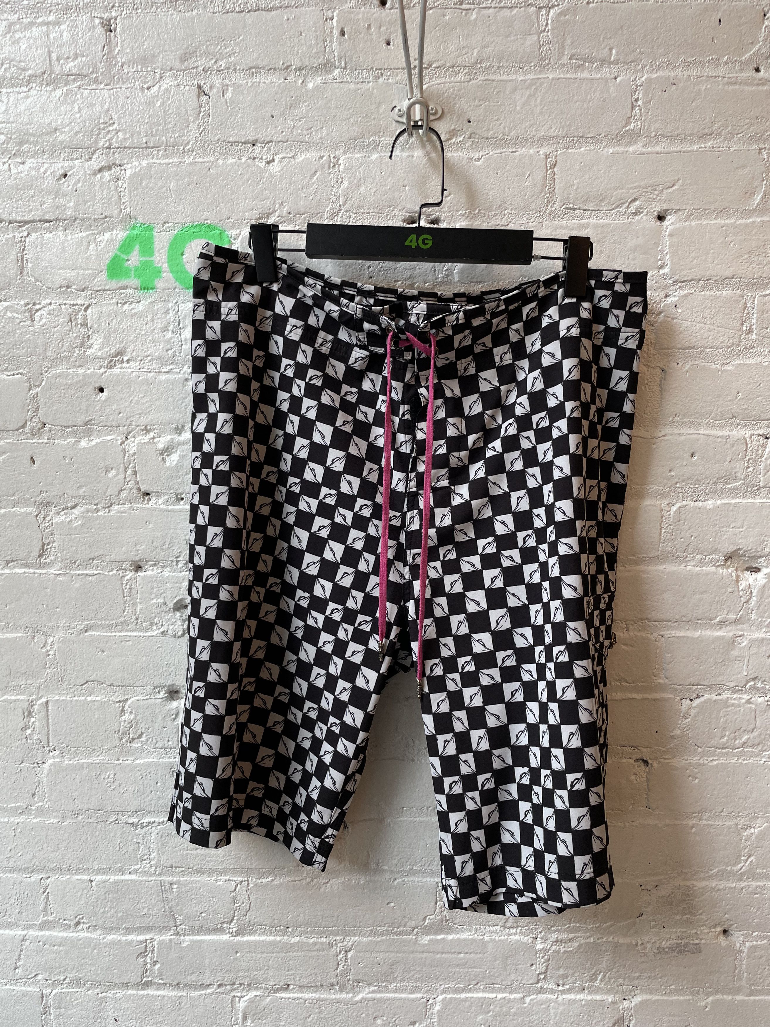 Chrome Hearts CHROME HEARTS CHECKERBOARD MALIBU SHORTS Size US 34 / EU 50 - 1 Thumbnail