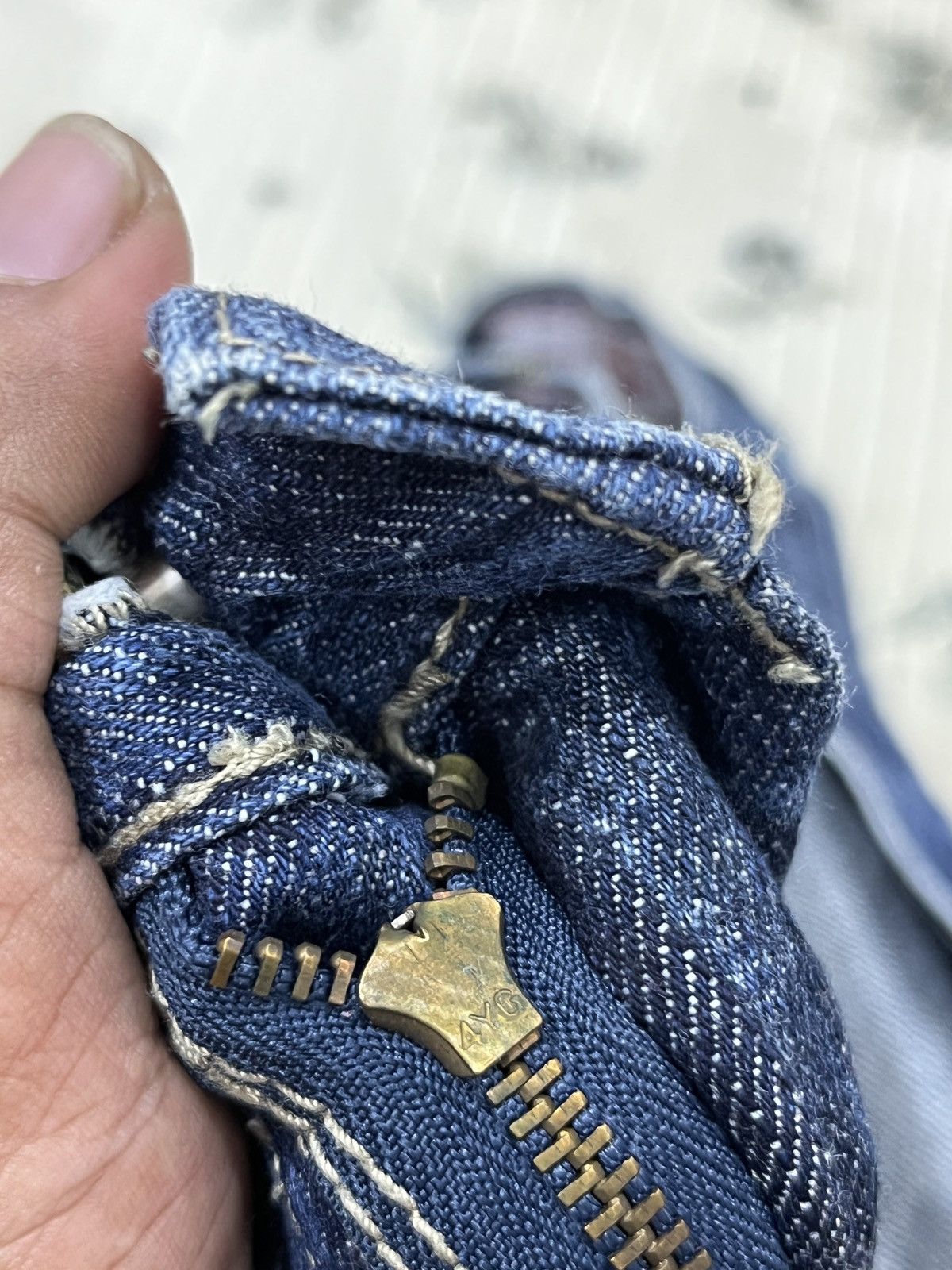 Karakuri Tamashii (Oooo). KANJI PREMIUM DEVIL EMBROIDERY DENIM SHORTS Size US 44 / EU 60 - 13 Thumbnail