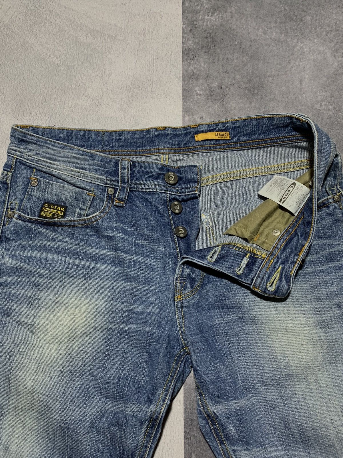 G-Star × Vintage Vintage G-star RAW denim jeans streetwear style size 33x32 Size US 33 - 3 Thumbnail
