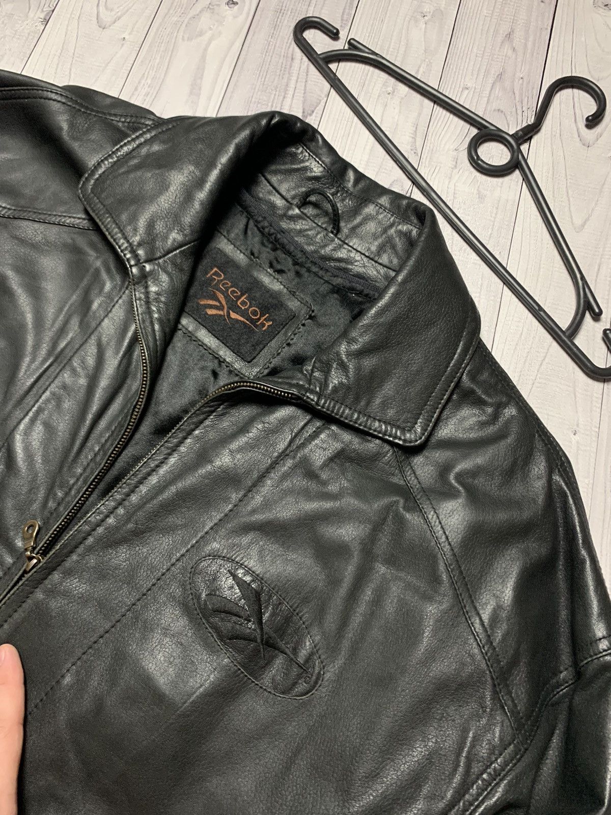 Reebok × Vintage Vintage natural Leather jacket Reebok size M Size US M / EU 48-50 / 2 - 2 Thumbnail