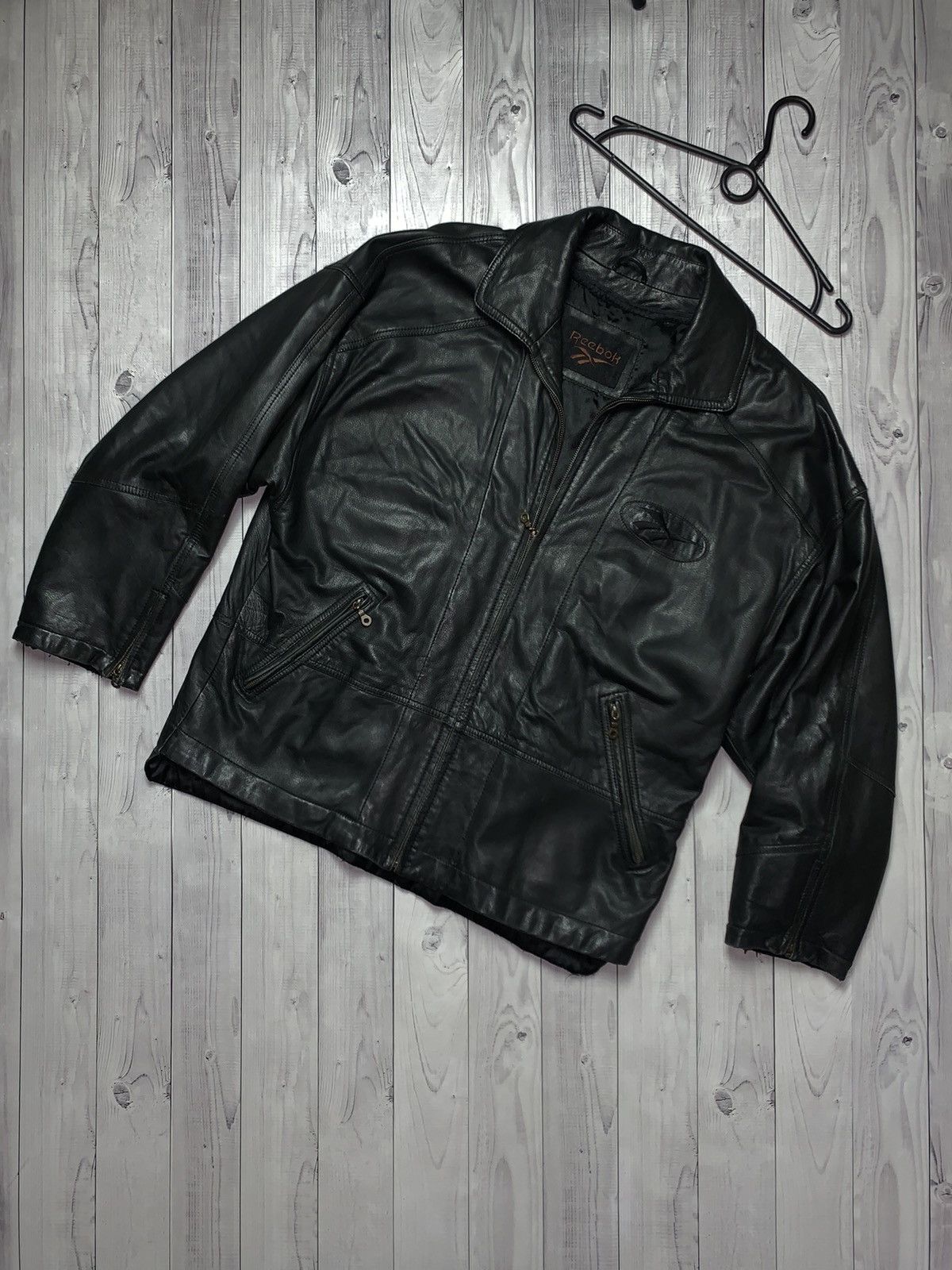 Reebok × Vintage Vintage natural Leather jacket Reebok size M Size US M / EU 48-50 / 2 - 1 Thumbnail