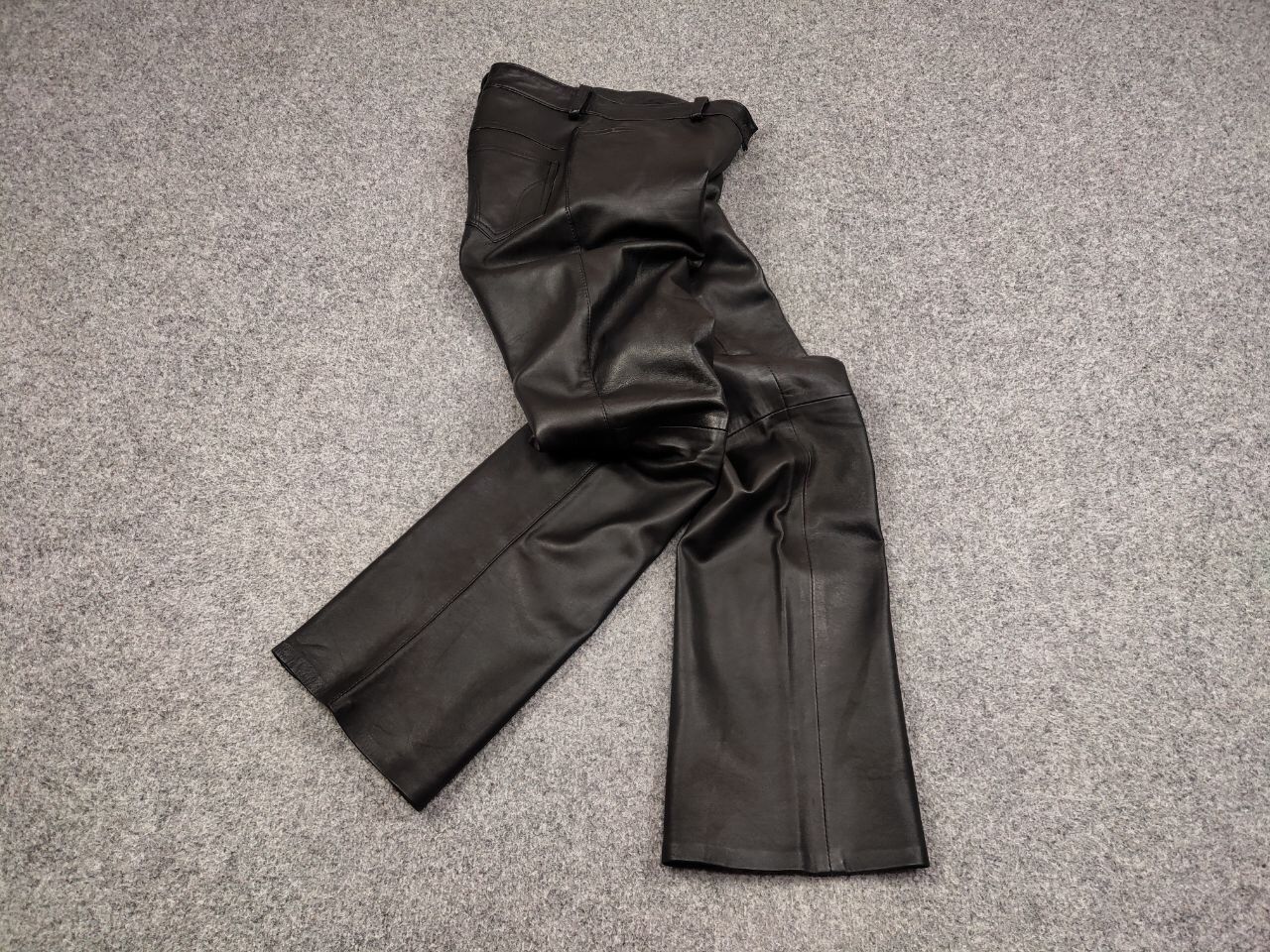 Vintage 90's Japan Avant Garde Leather Baggy Flared Pants