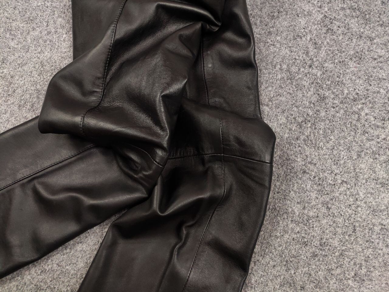 Vintage 90's Japan Avant Garde Leather Baggy Flared Pants