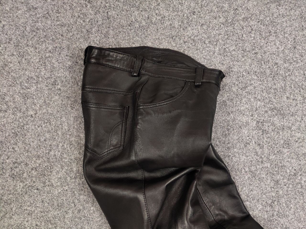 Vintage 90's Japan Avant Garde Leather Baggy Flared Pants